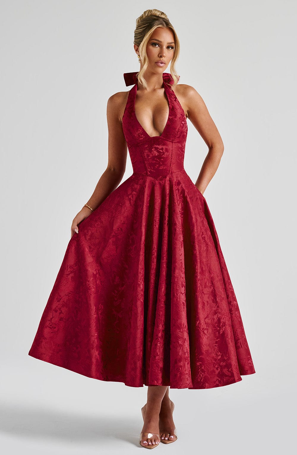 minilena Effie Midi Dress Red