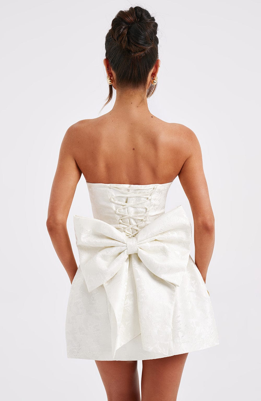minilena Elenora Mini Dress Ivory