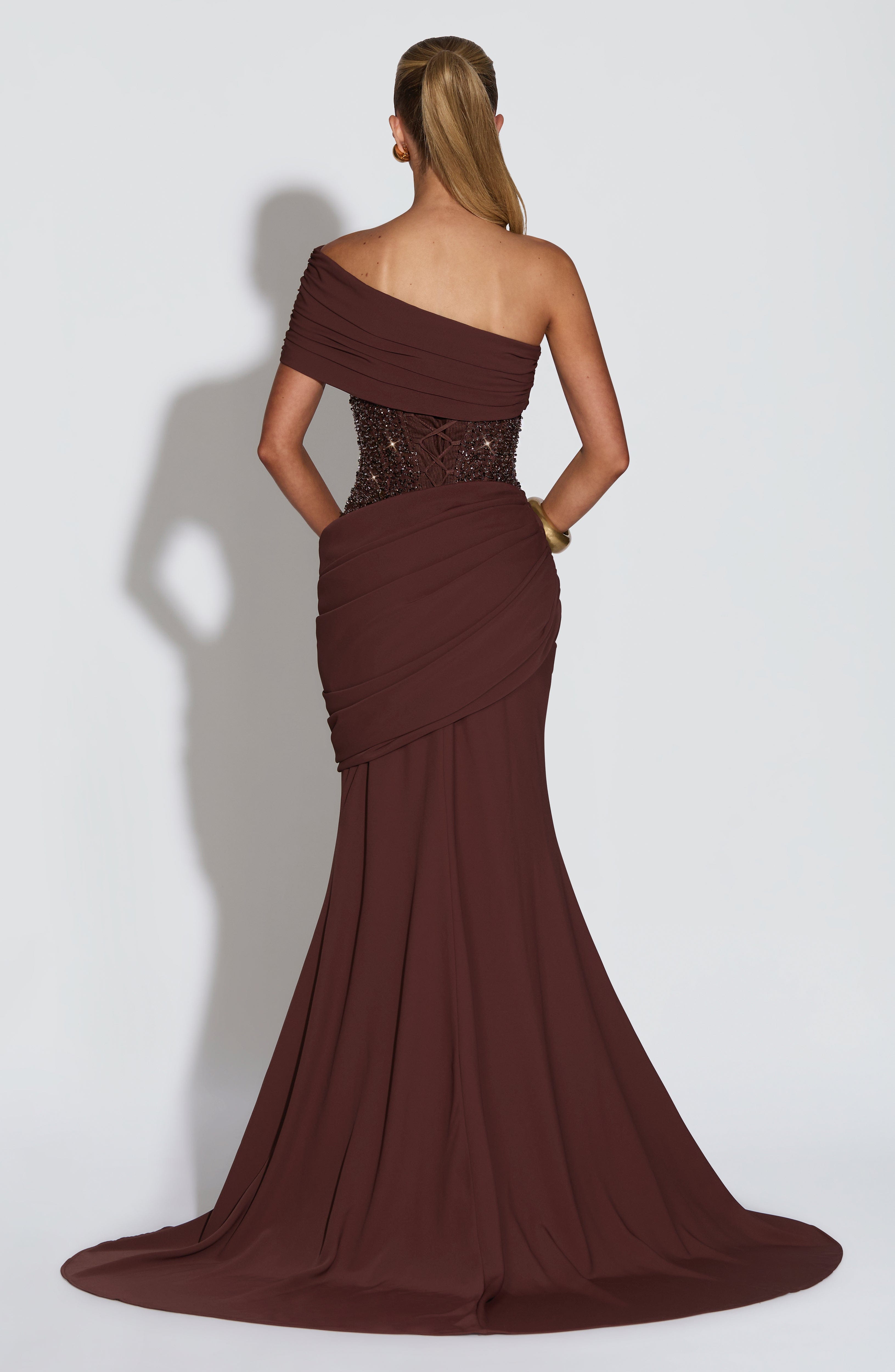 minilena Ellora Gown Plum Brown