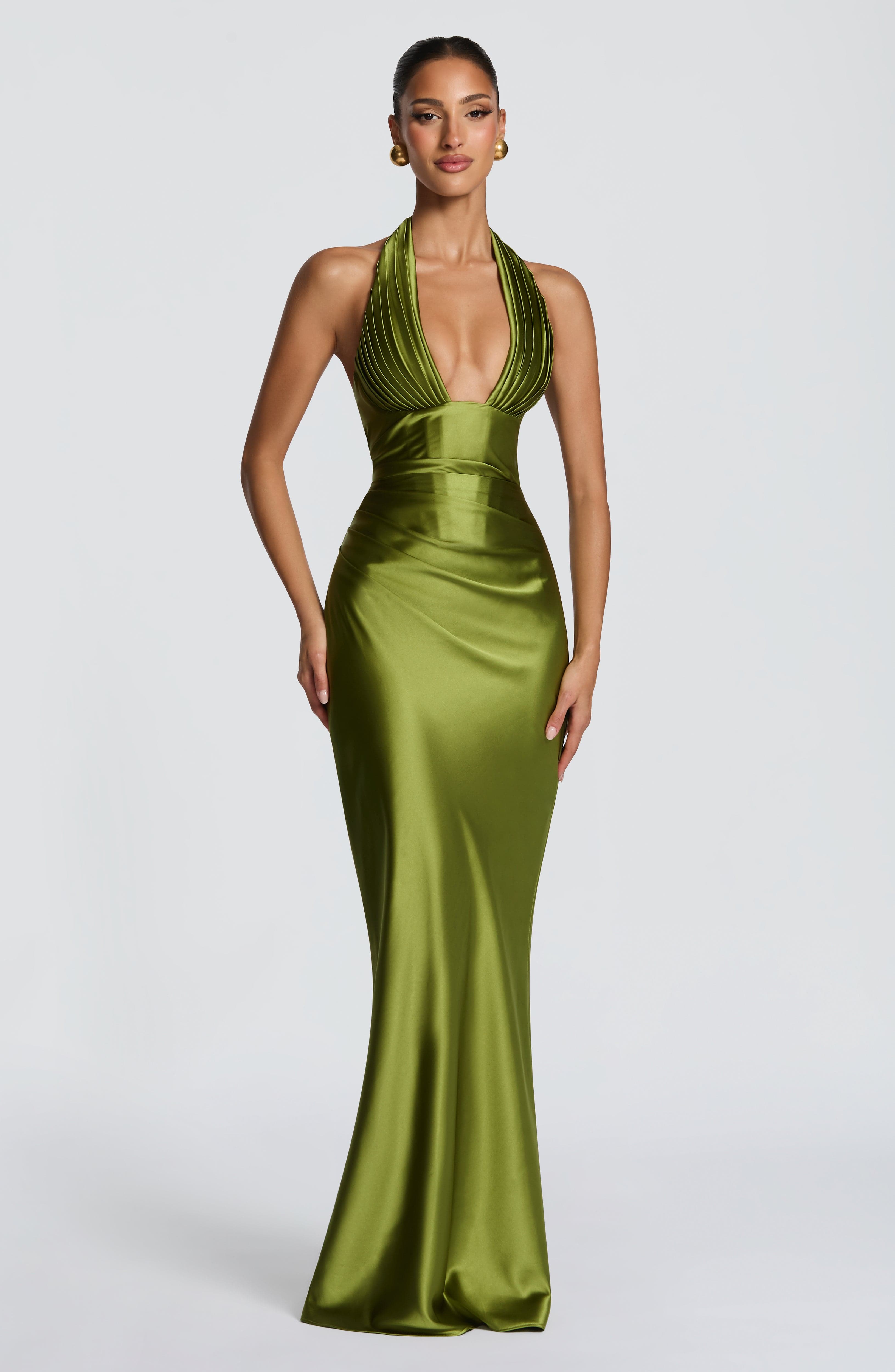 minilena Elowen Maxi Dress Olive