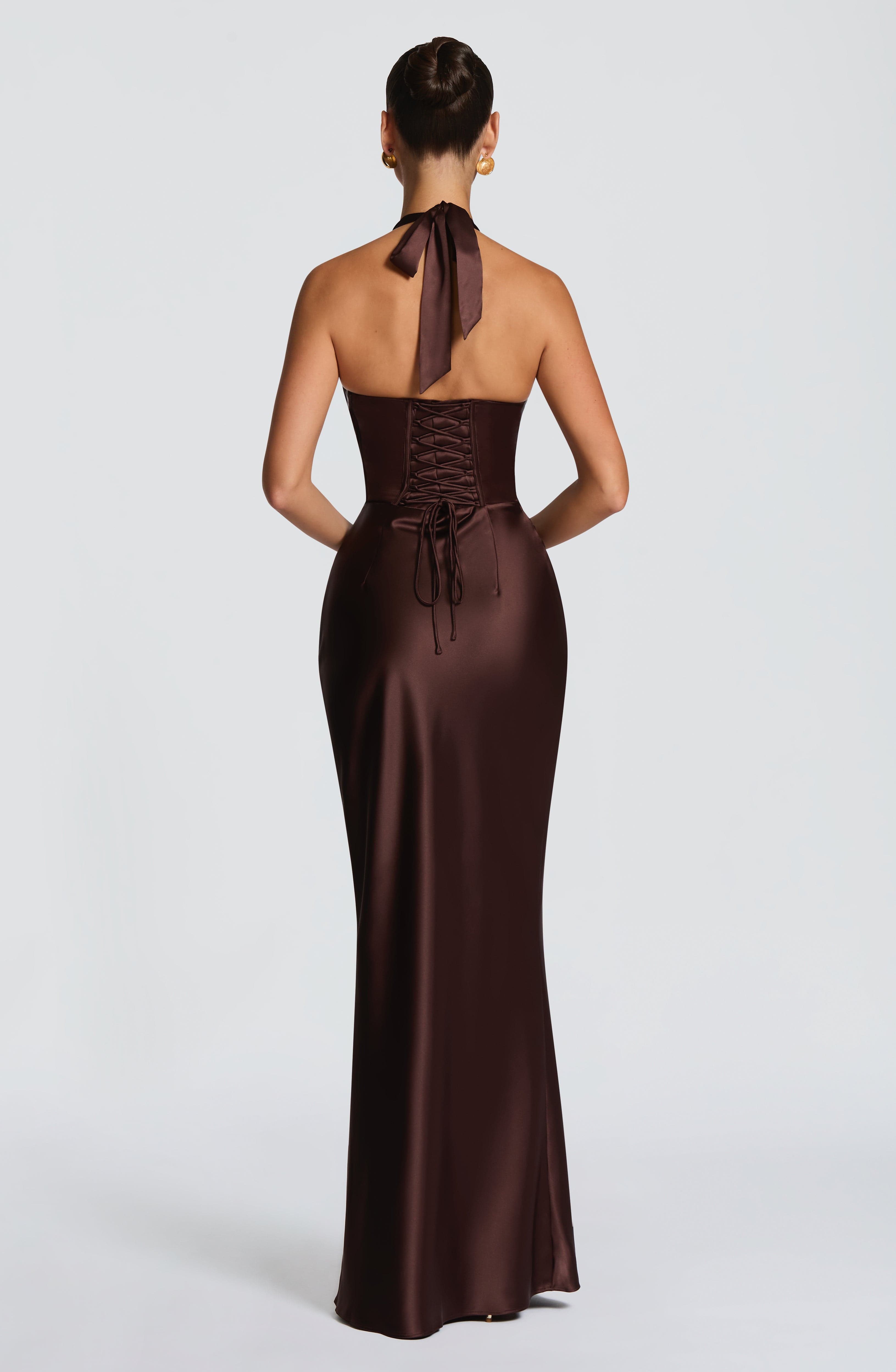 minilena Elowen Maxi Dress Plum Brown