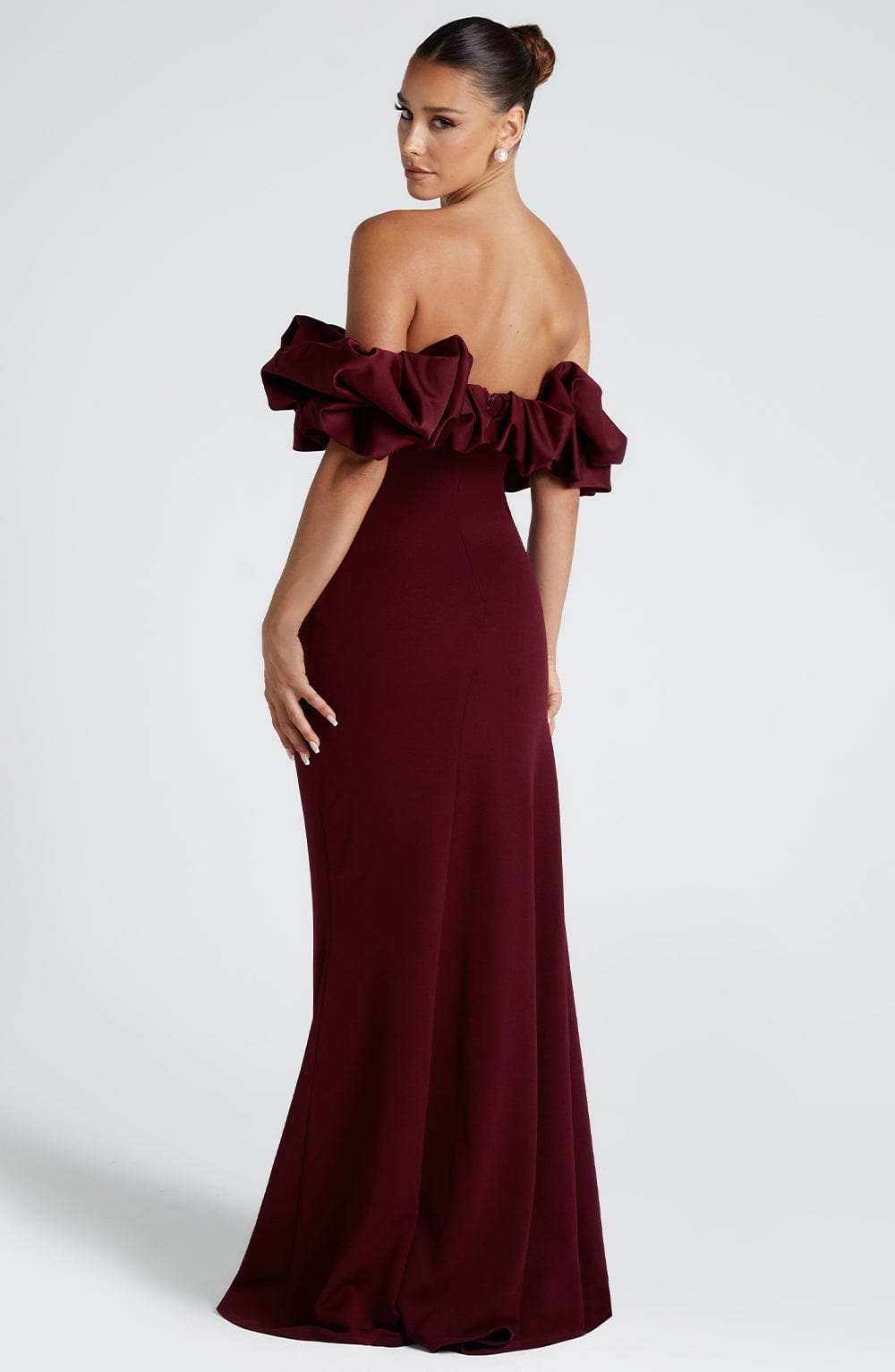 minilena Elsie Maxi Dress Cherry Lacquer