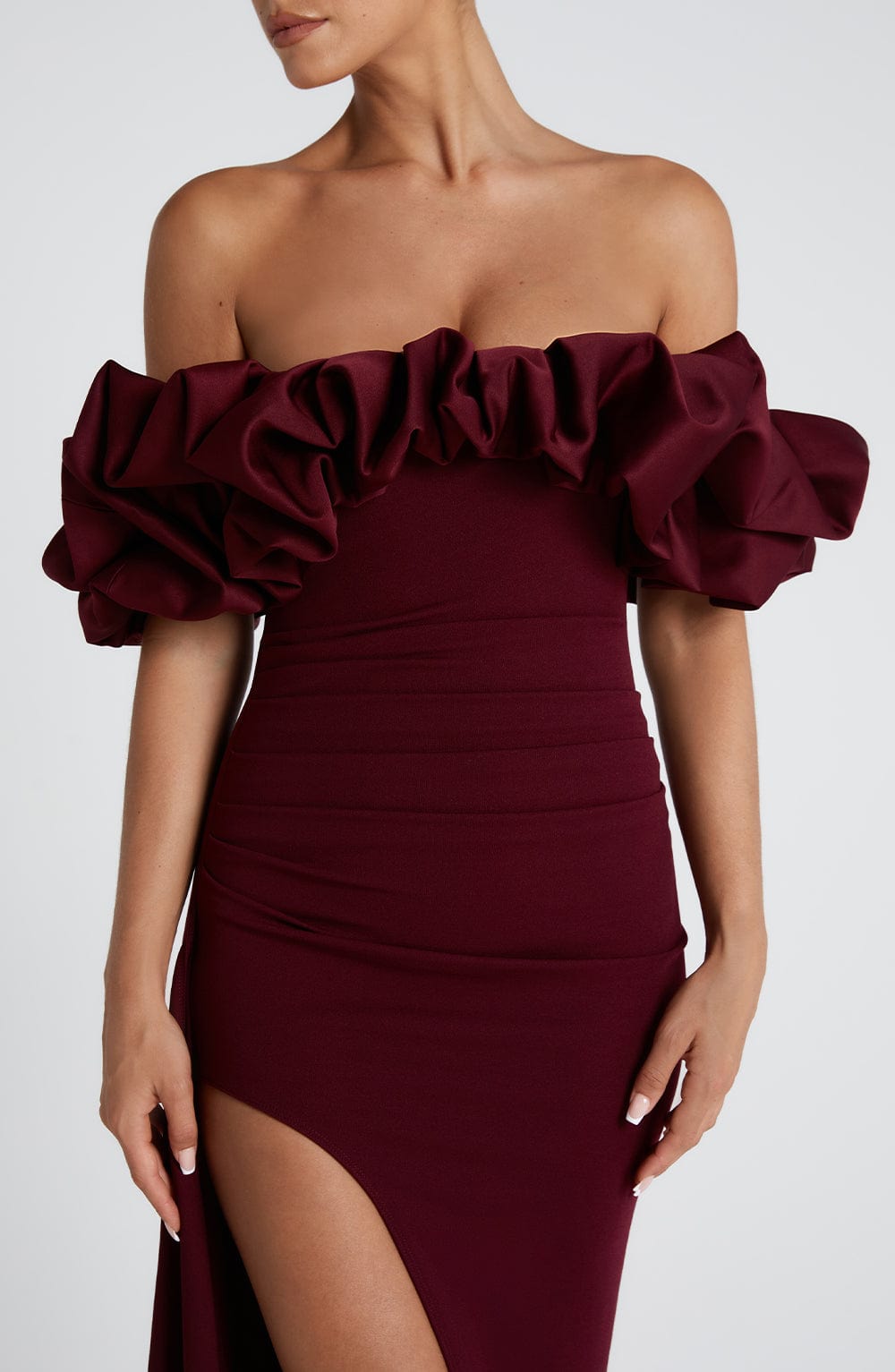 minilena Elsie Maxi Dress Cherry Lacquer