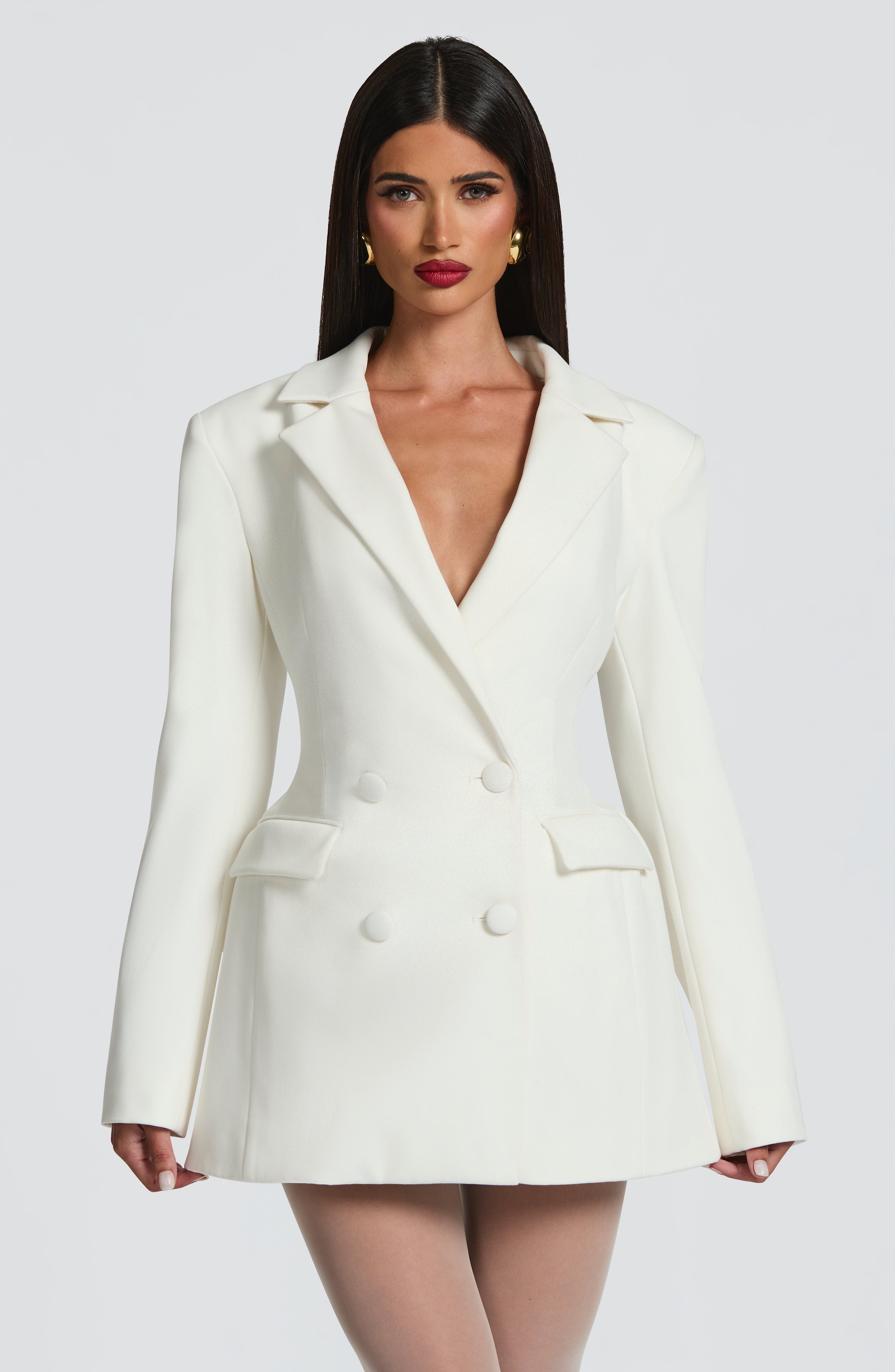 minilena Elvira Mini Dress Ivory