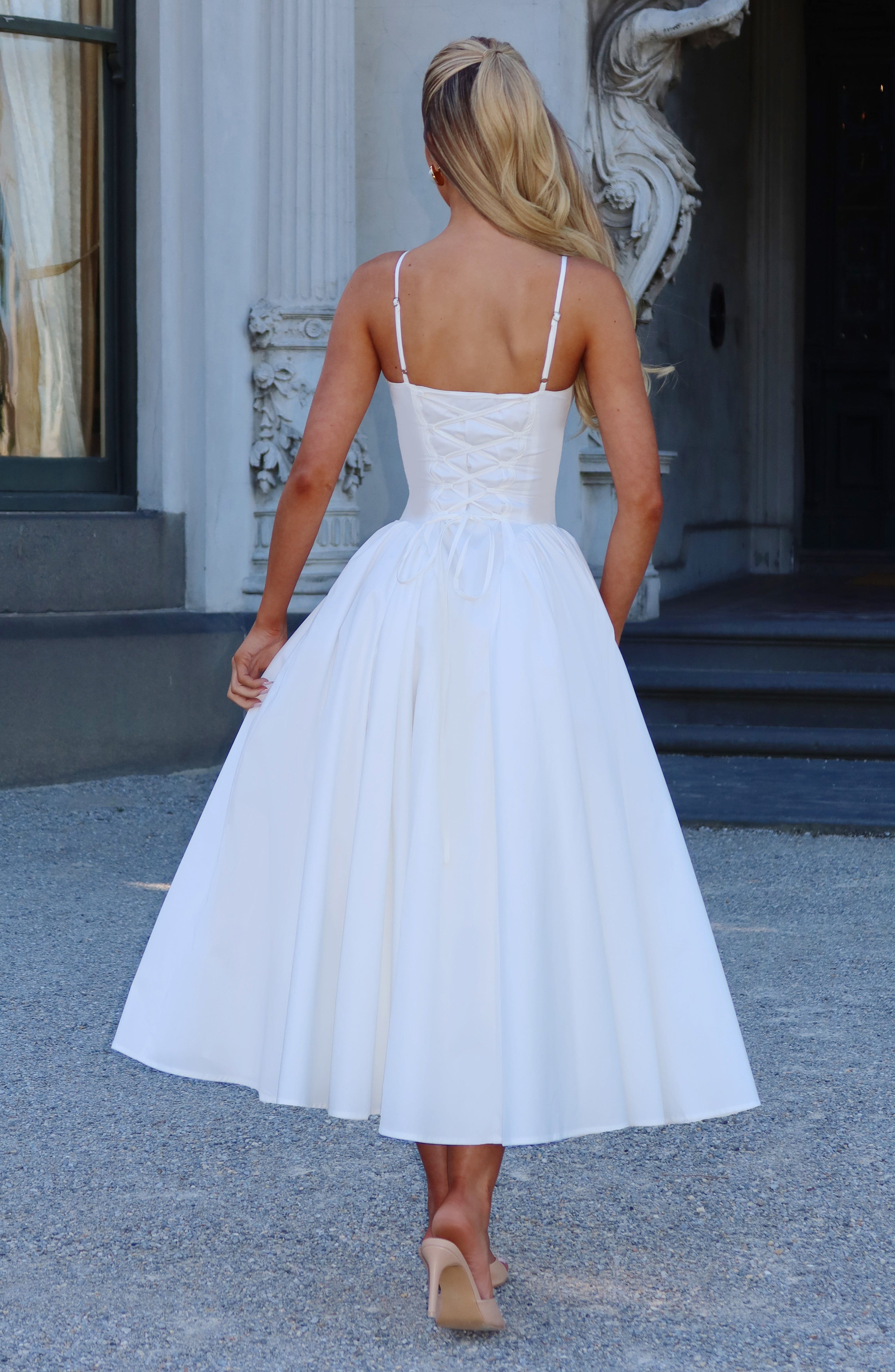 minilena Emerson Midi Dress Ivory