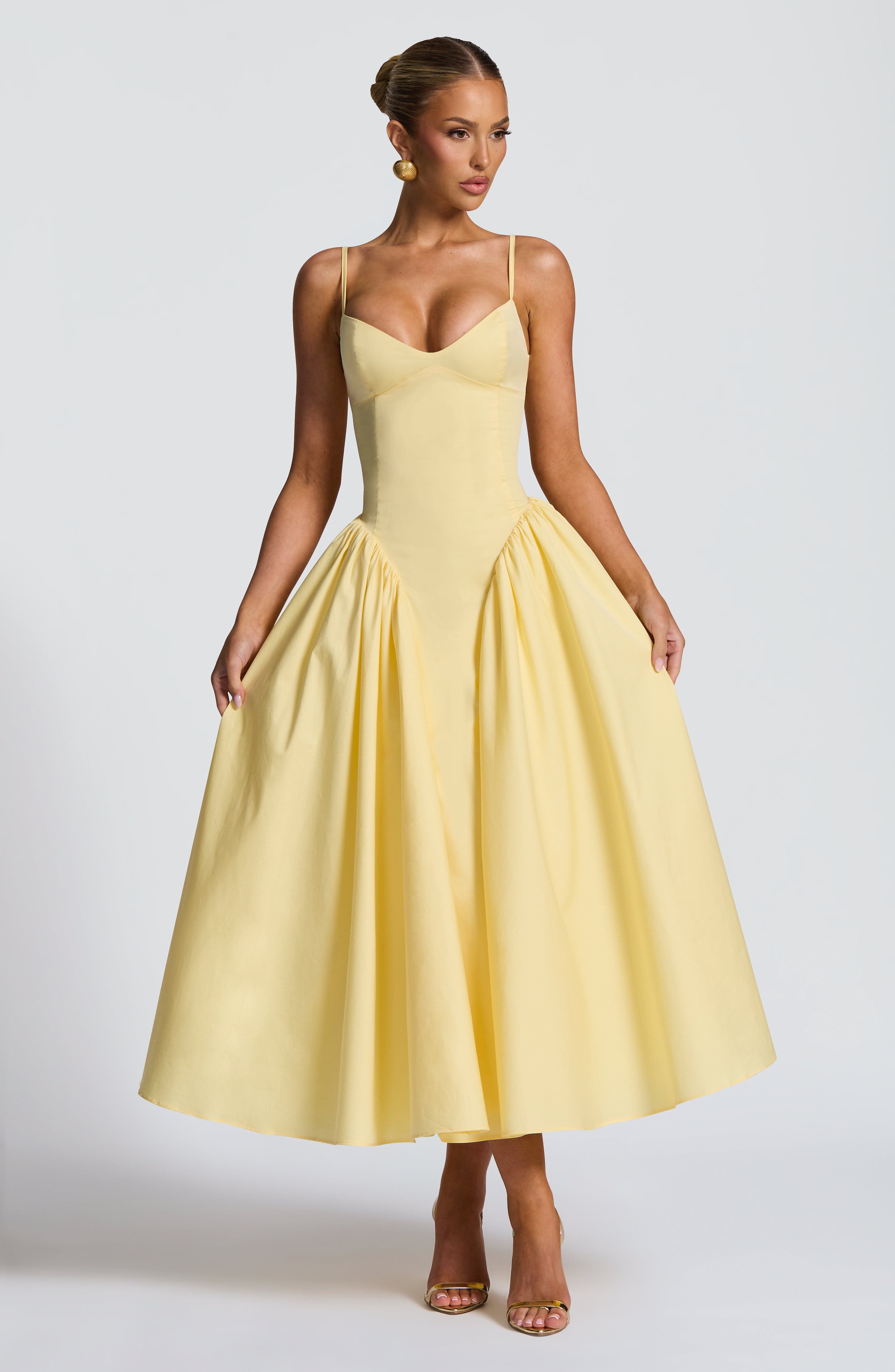minilena Emerson Midi Dress Lemon
