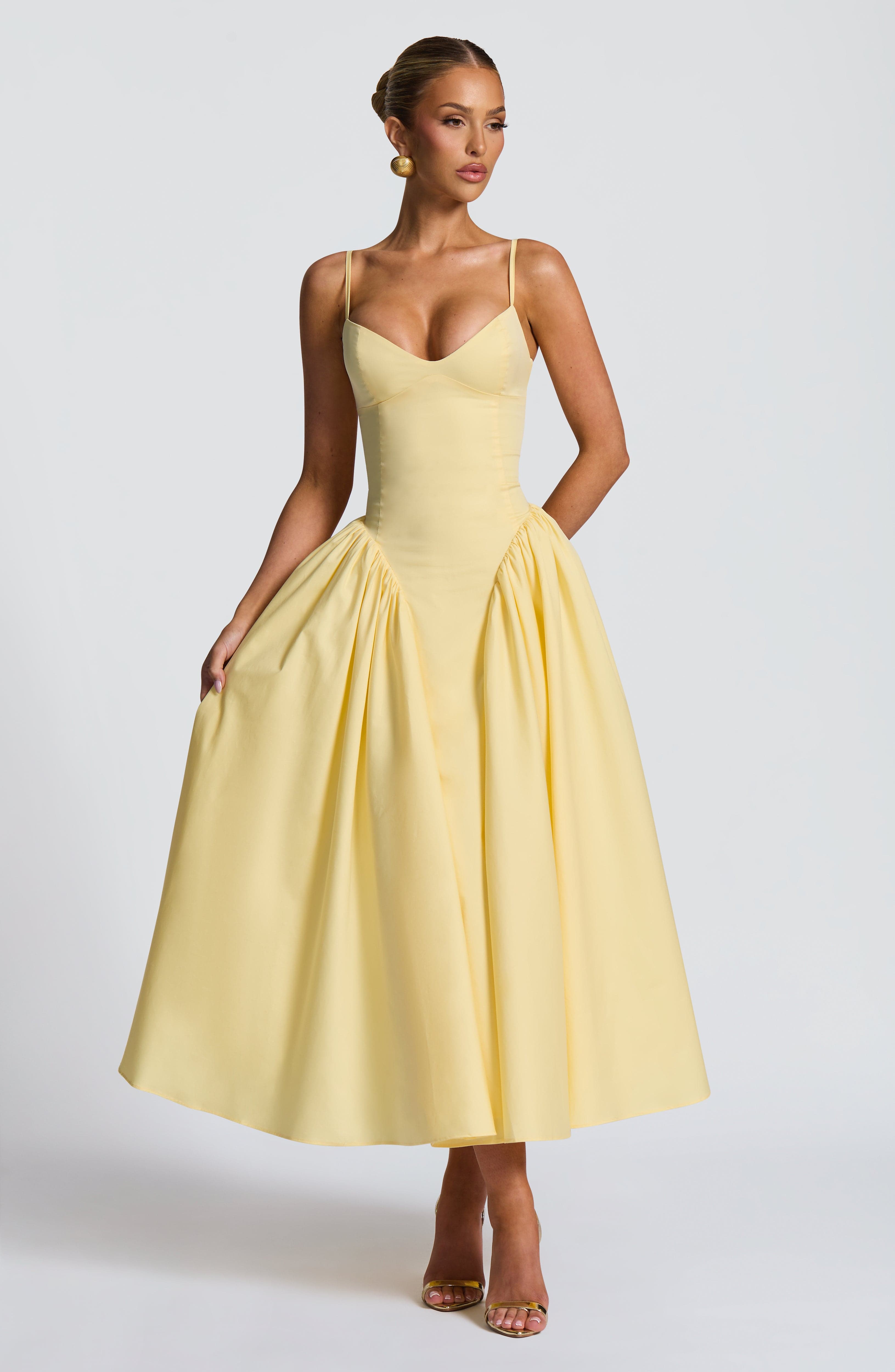 minilena Emerson Midi Dress Lemon