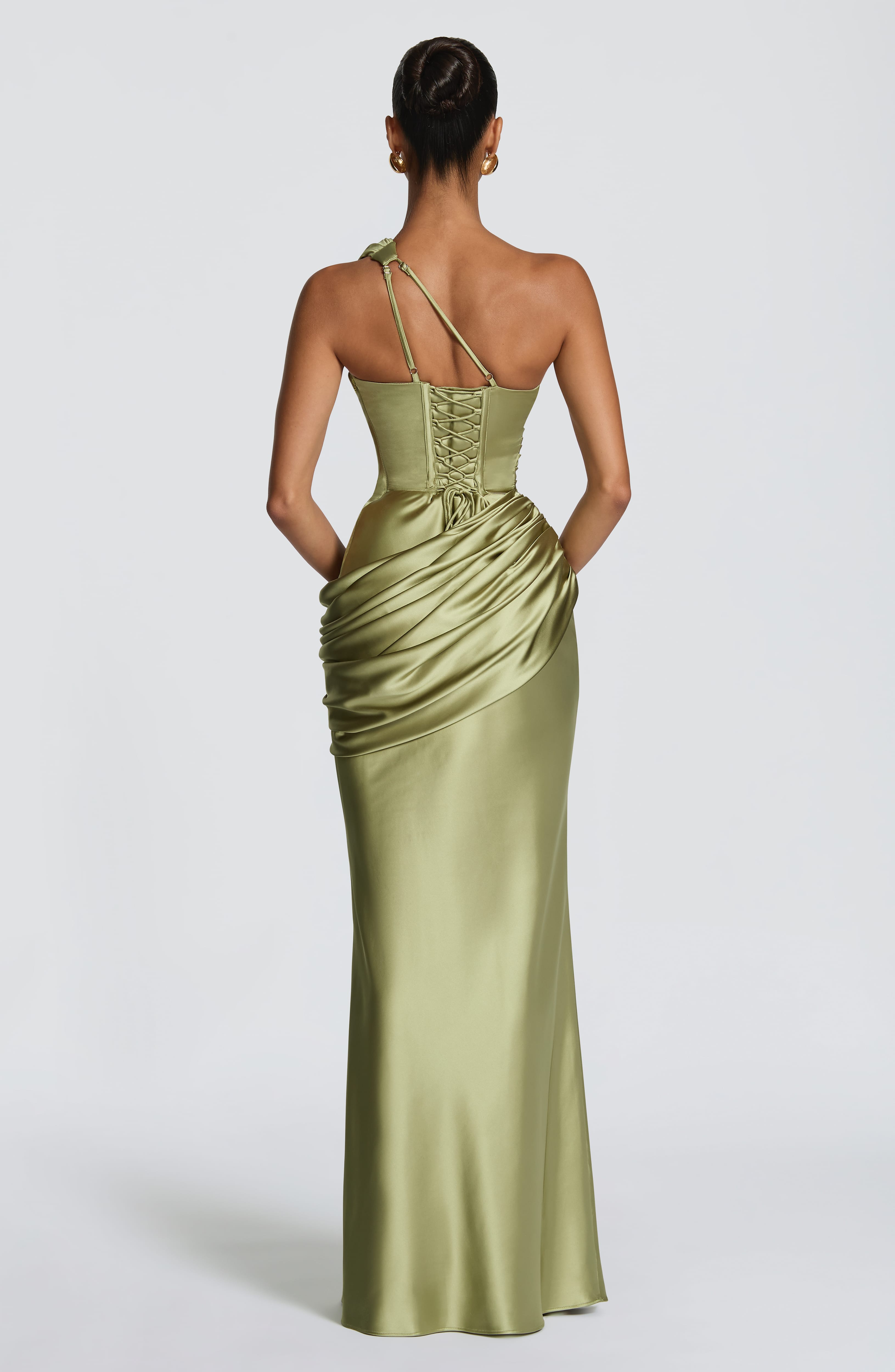 minilena Emina Maxi Dress Light Olive
