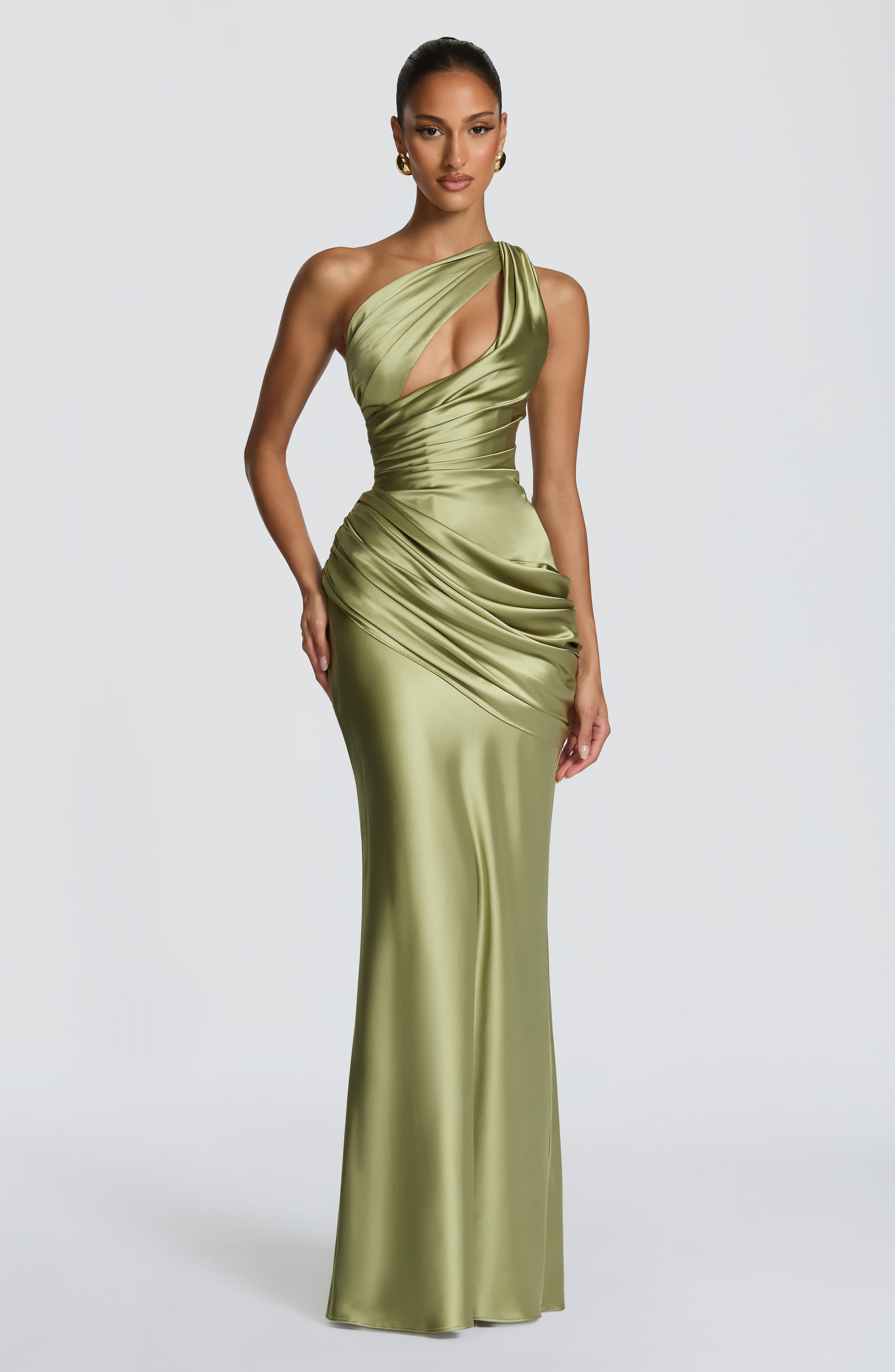 minilena Emina Maxi Dress Light Olive