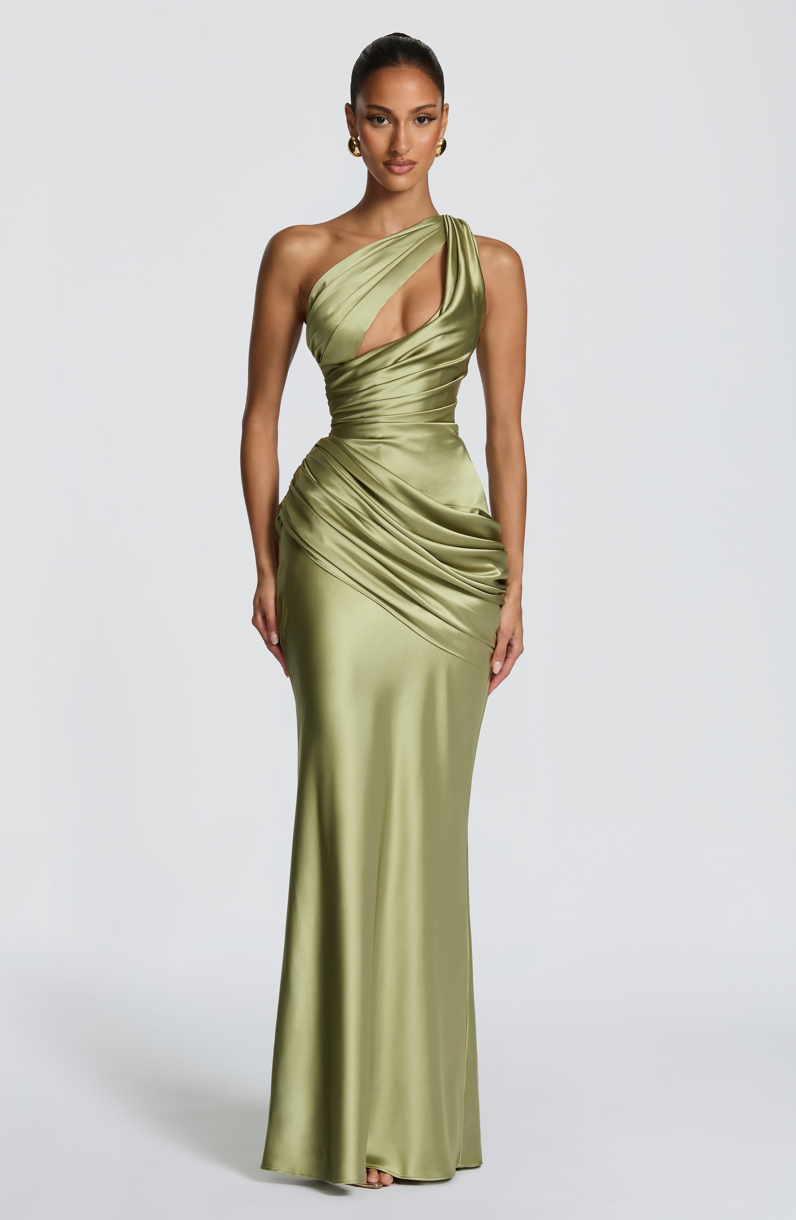 minilena Emina Maxi Dress Light Olive