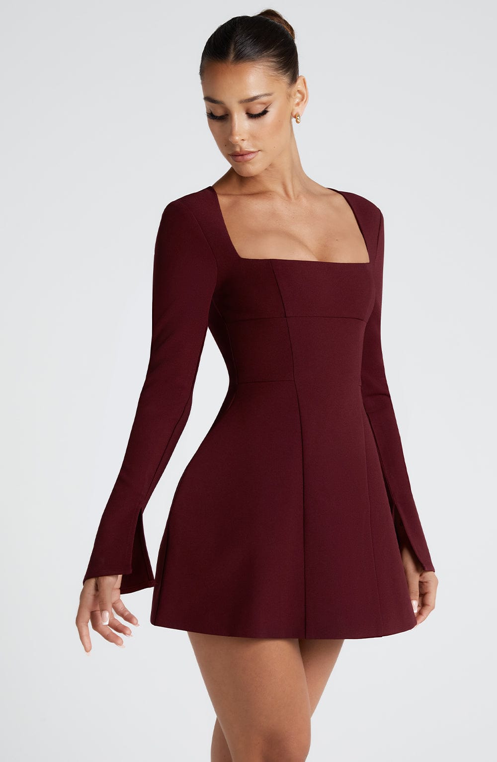 minilena Esme Mini Dress Cherry Lacquer