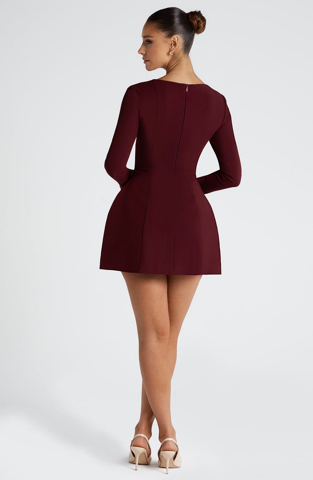 minilena Esme Mini Dress Cherry Lacquer