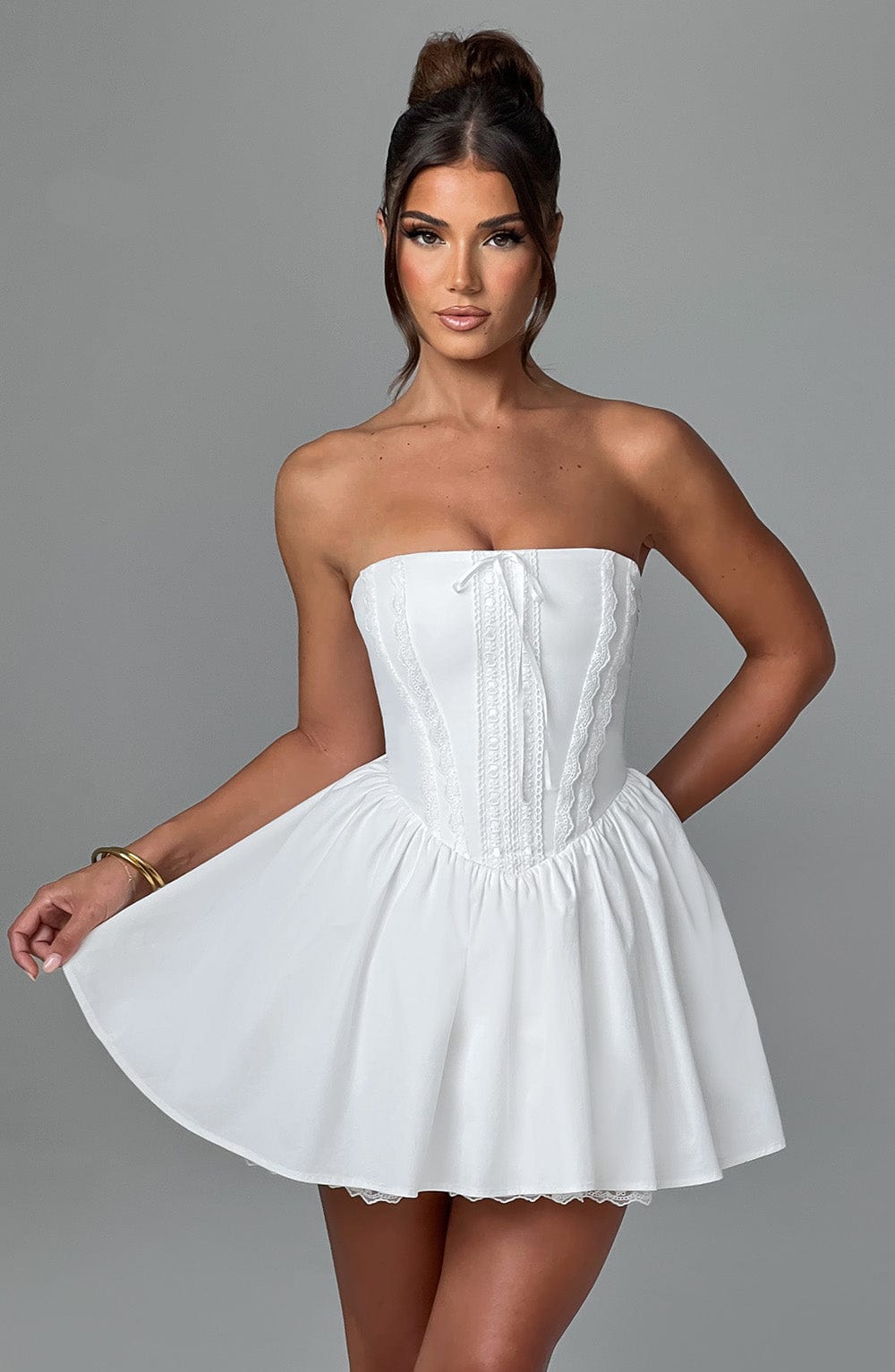 minilena Evie Mini Dress Ivory