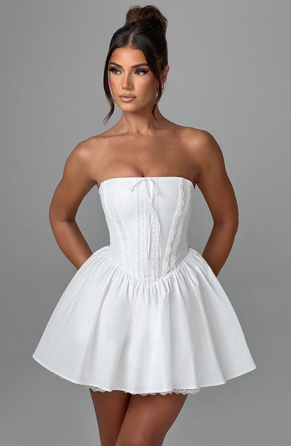 minilena Evie Mini Dress Ivory