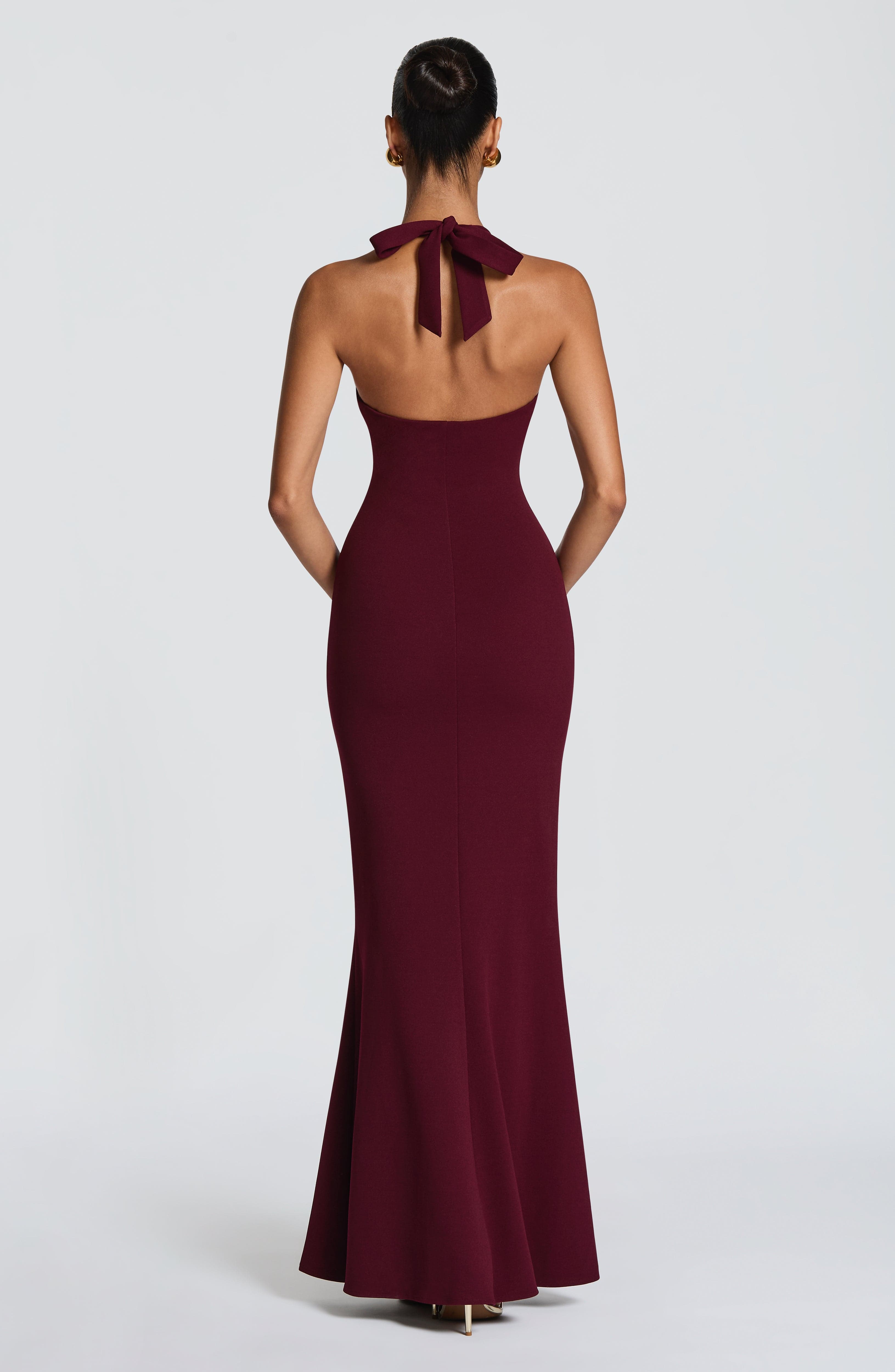 minilena Fern Maxi Dress Cherry Lacquer
