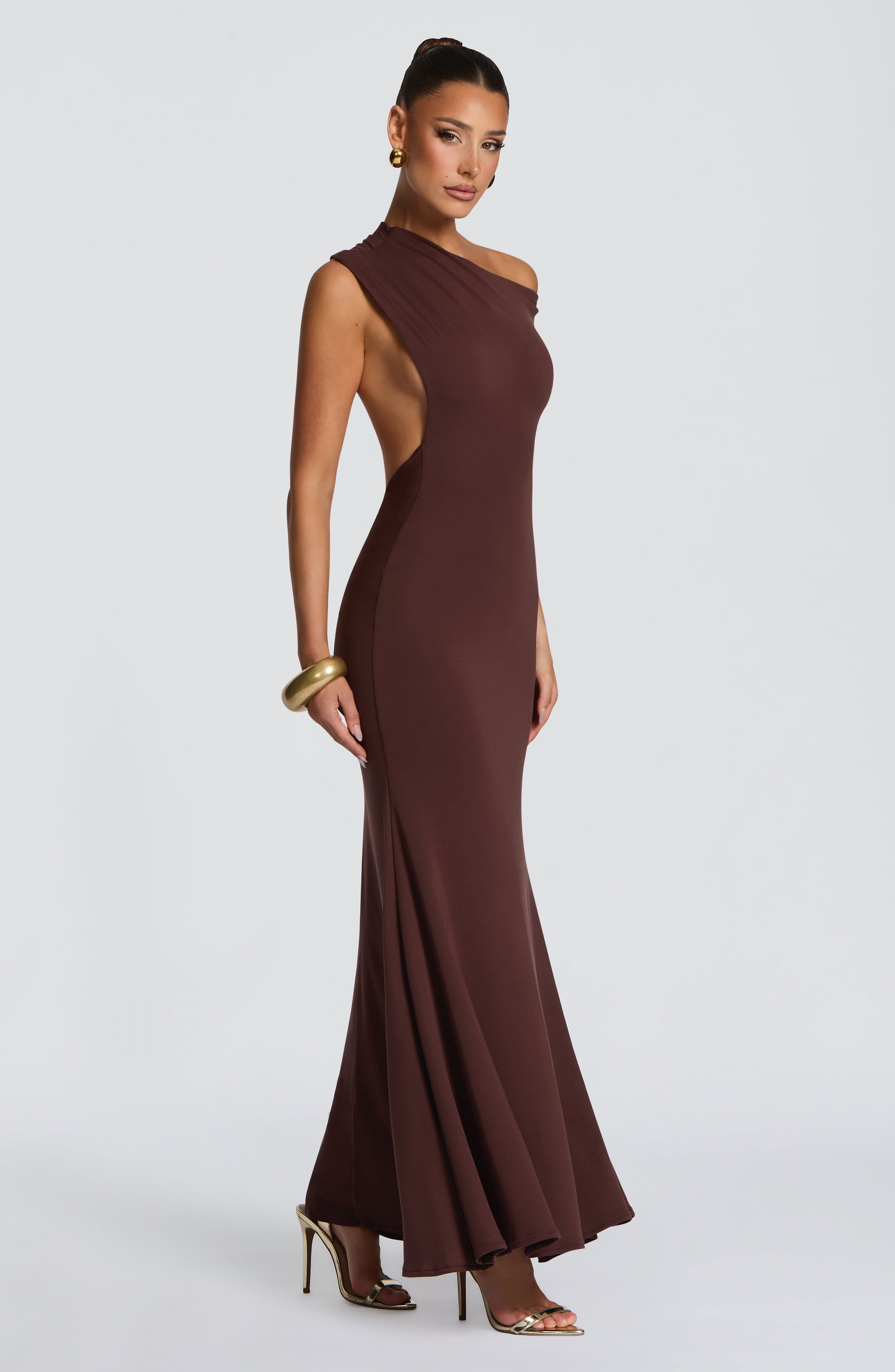 minilena Fiora Maxi Dress Plum Brown