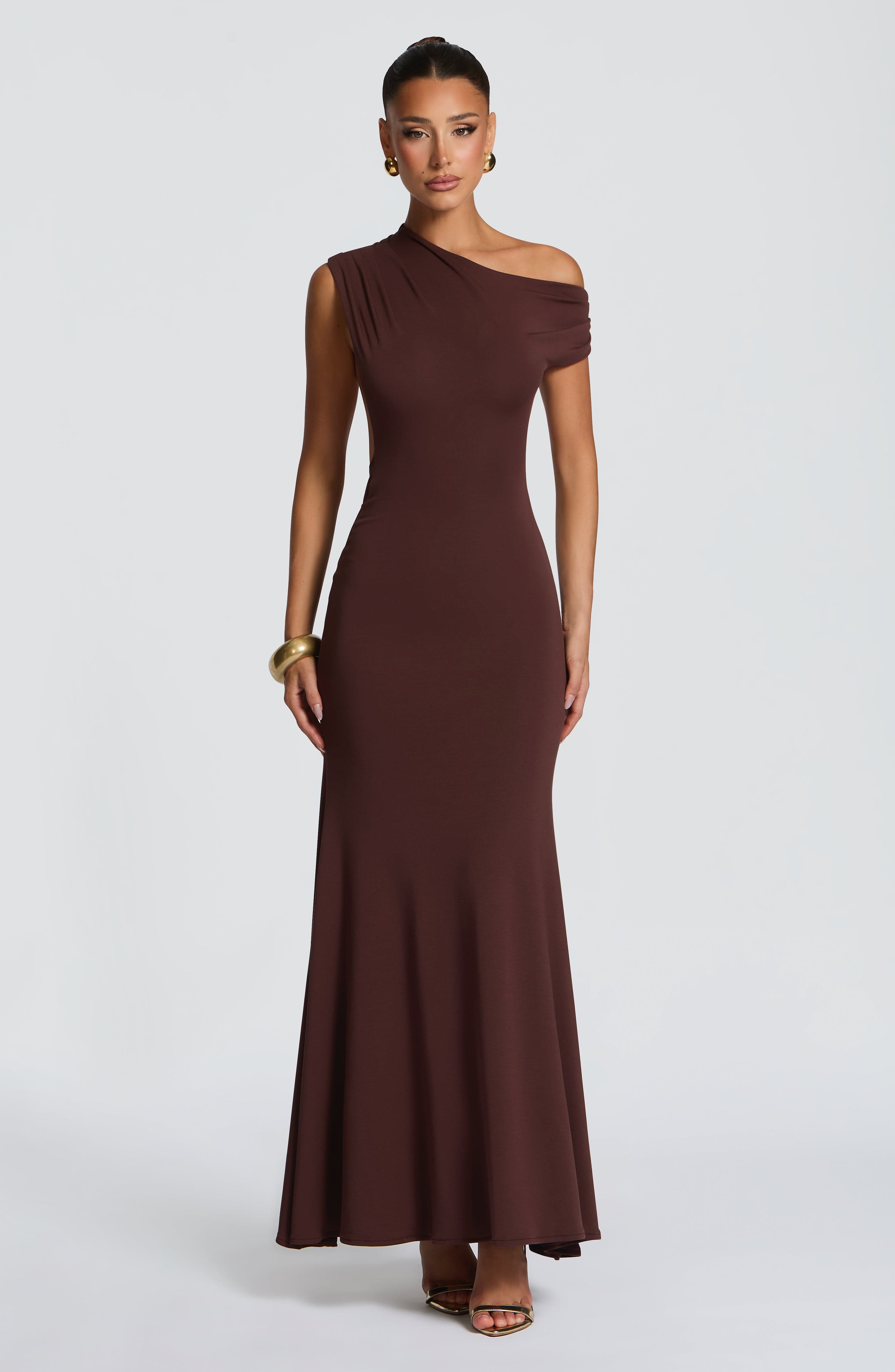minilena Fiora Maxi Dress Plum Brown