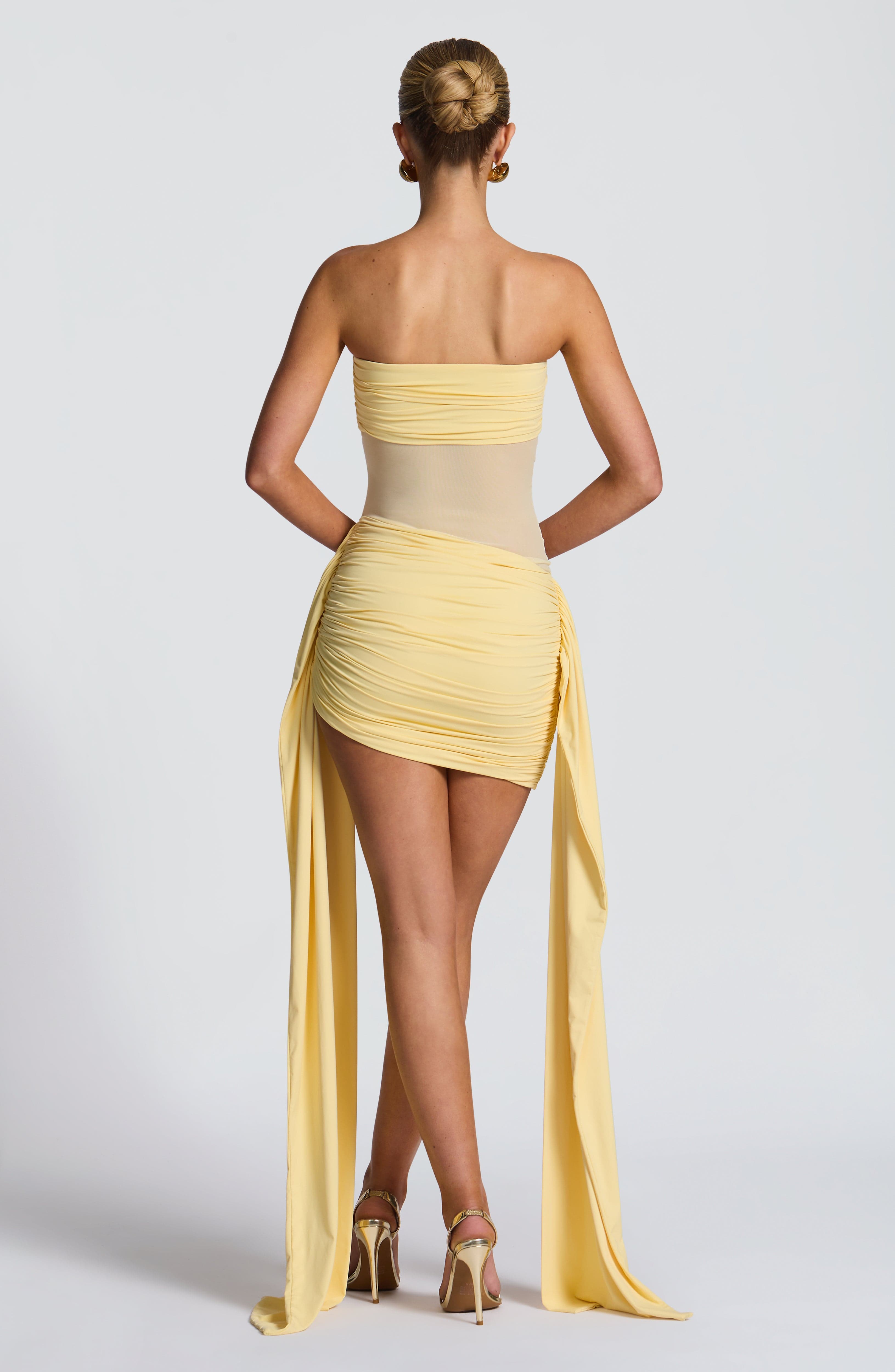 minilena Fiorella Mini Dress Lemon