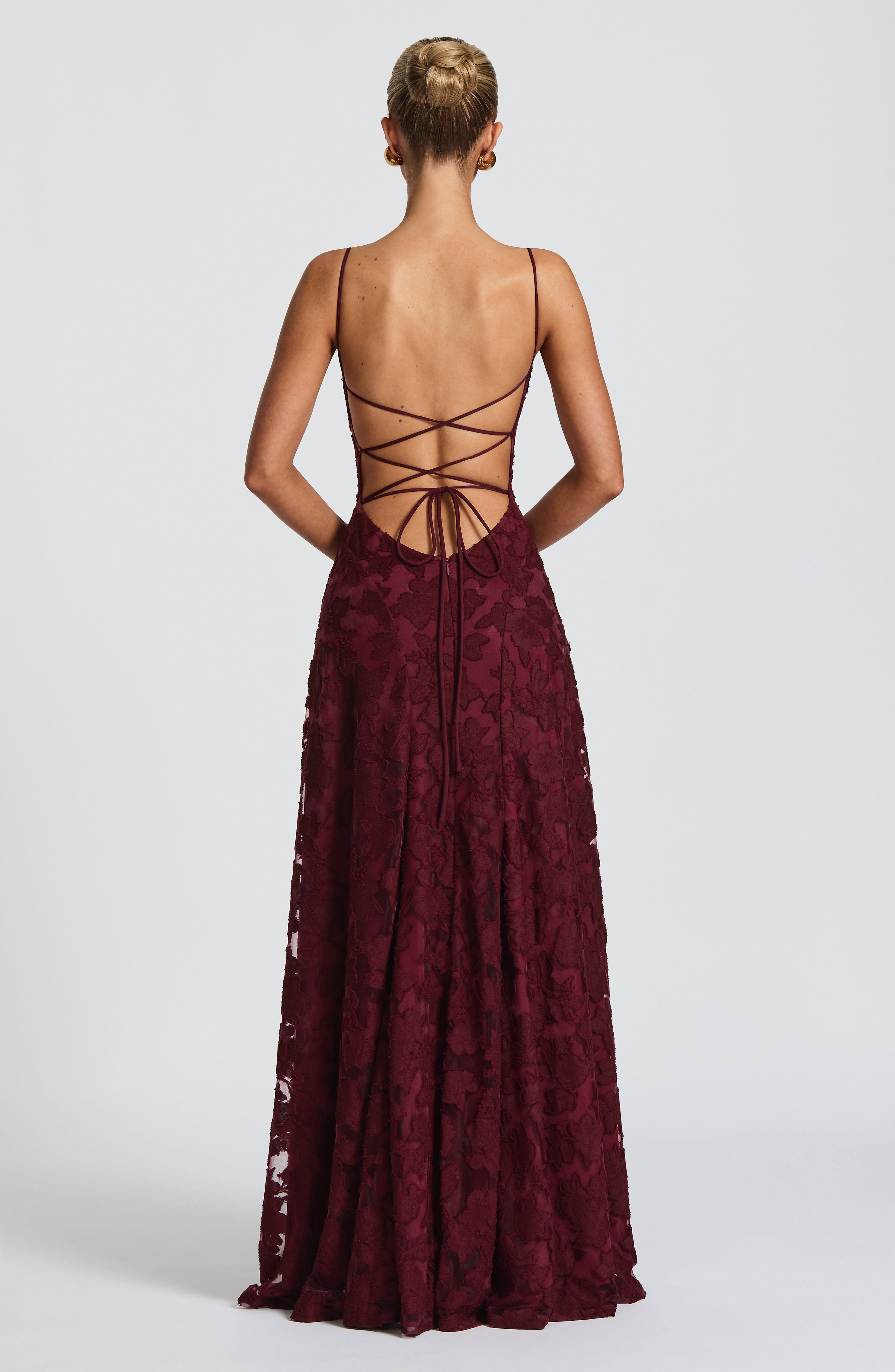 minilena Francis Maxi Dress Cherry Lacquer