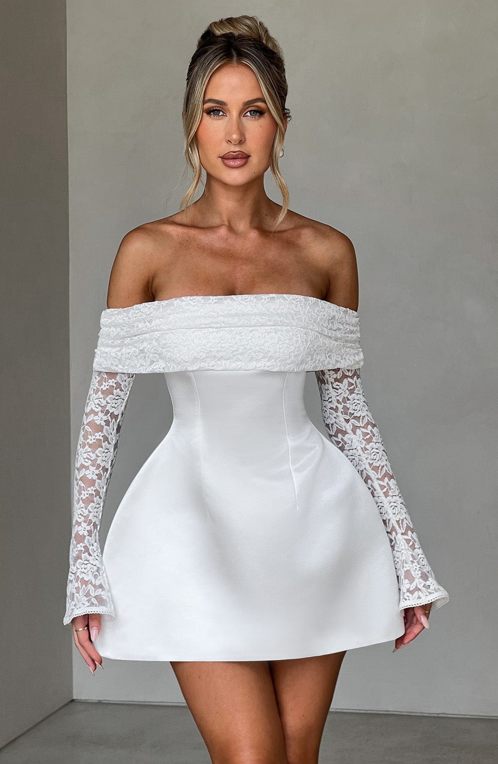 minilena Georgianna Mini Dress Ivory