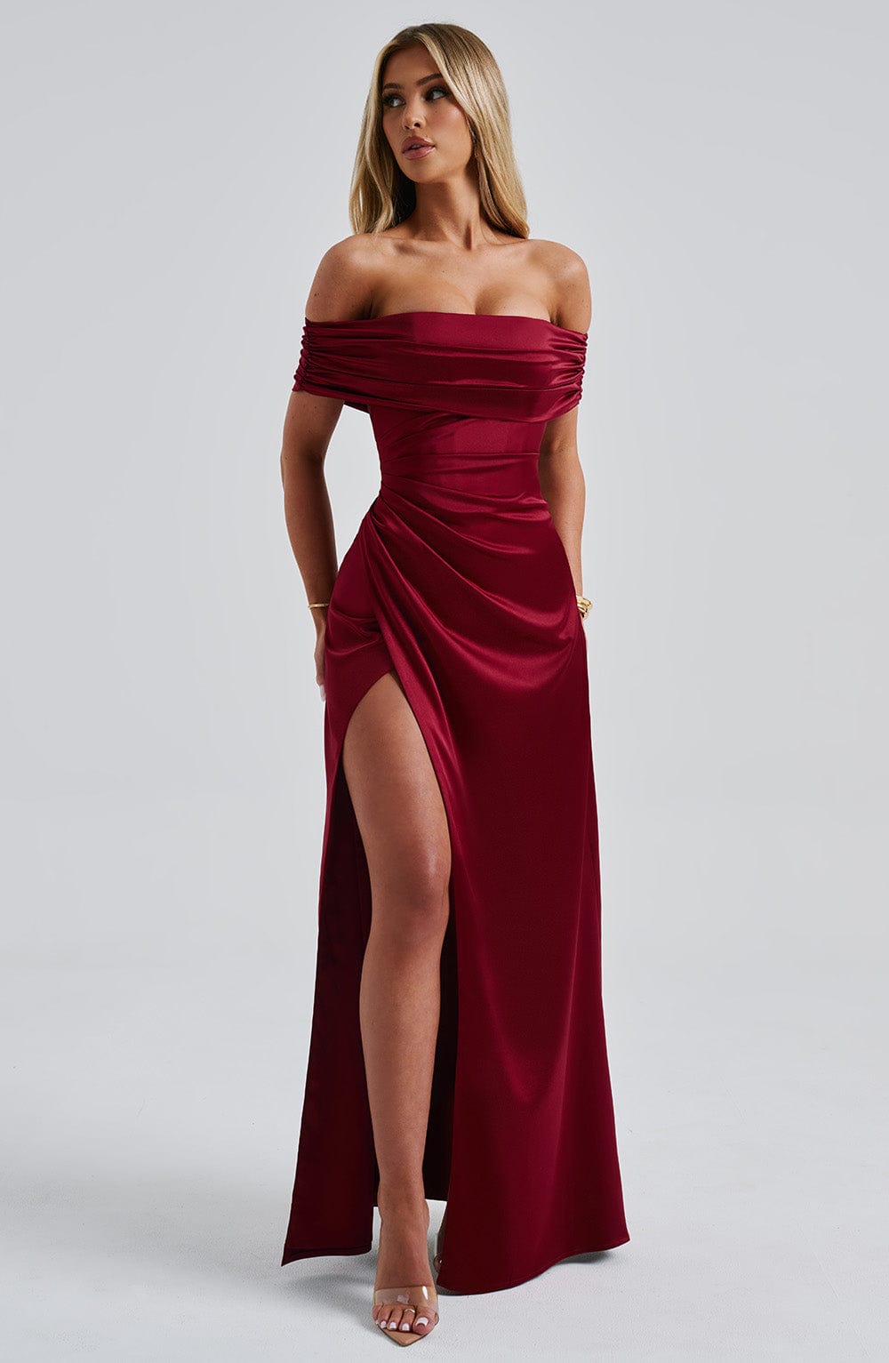 minilena Gwendolyn Maxi Dress Burgundy