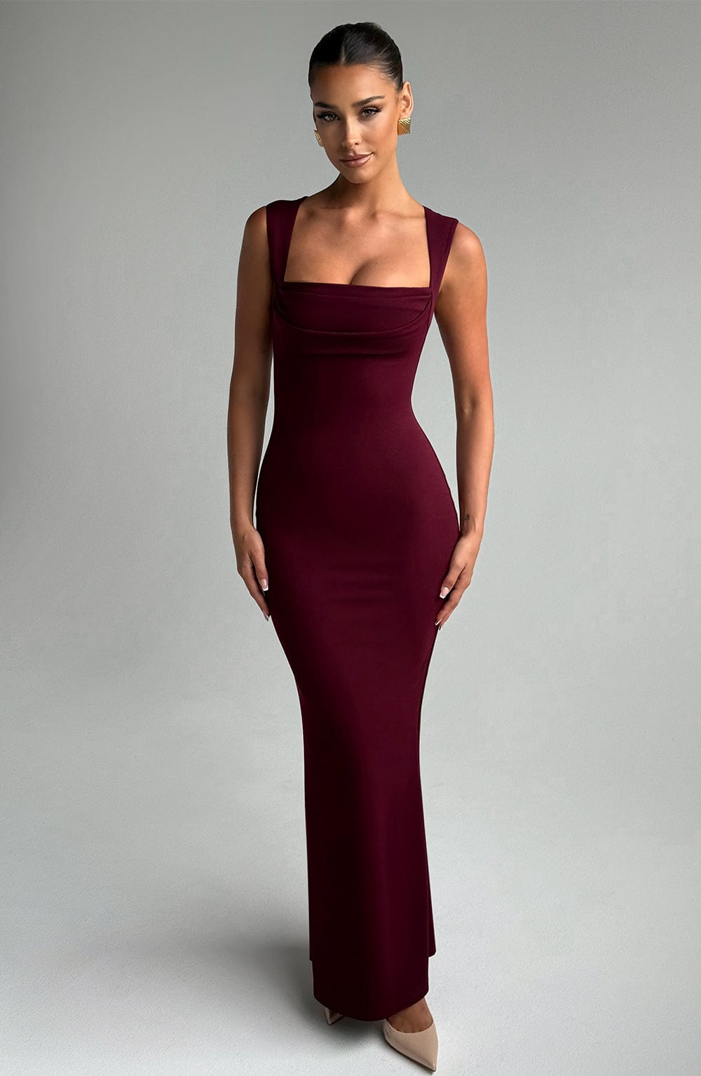 minilena Helena Maxi Dress Cherry Lacquer
