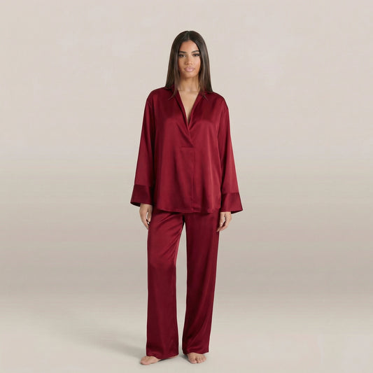 minilena Low Cut Satin Pyjama Set