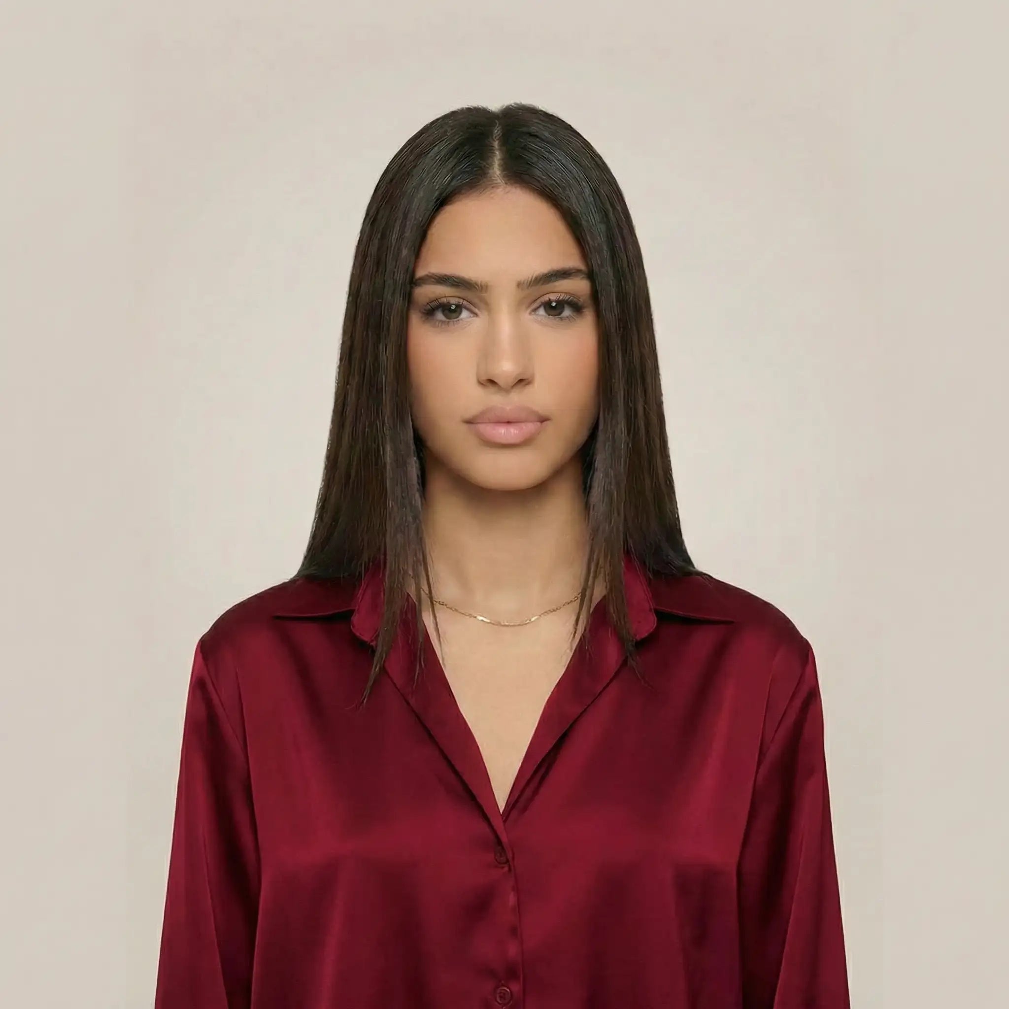 minilena Low Cut Satin Pyjama Set