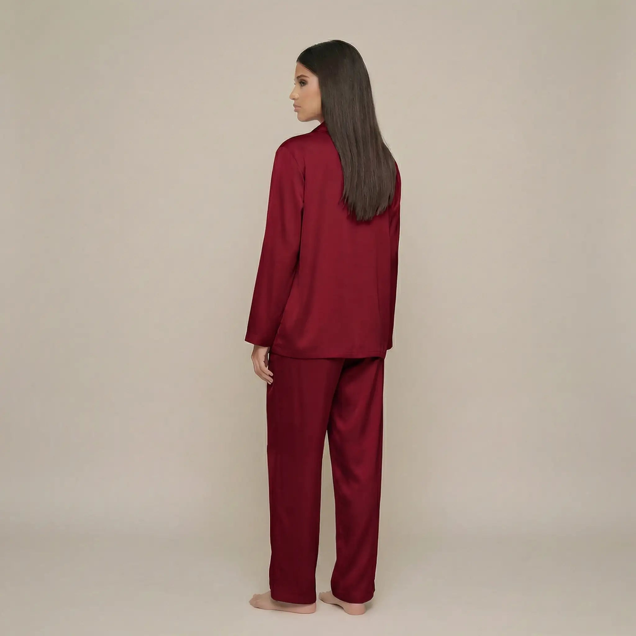 minilena Low Cut Satin Pyjama Set