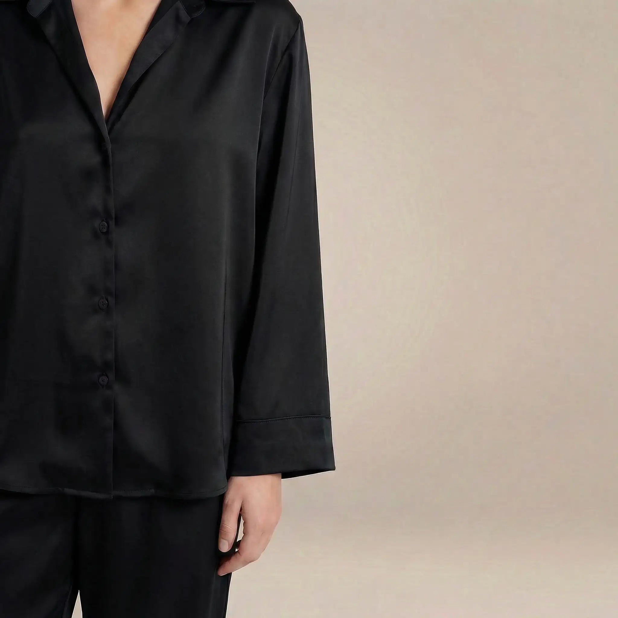 minilena Low Cut Satin Pyjama Set