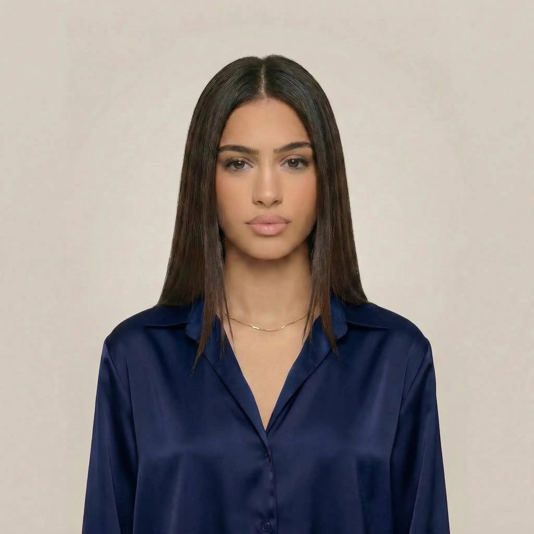 minilena Low Cut Satin Pyjama Set