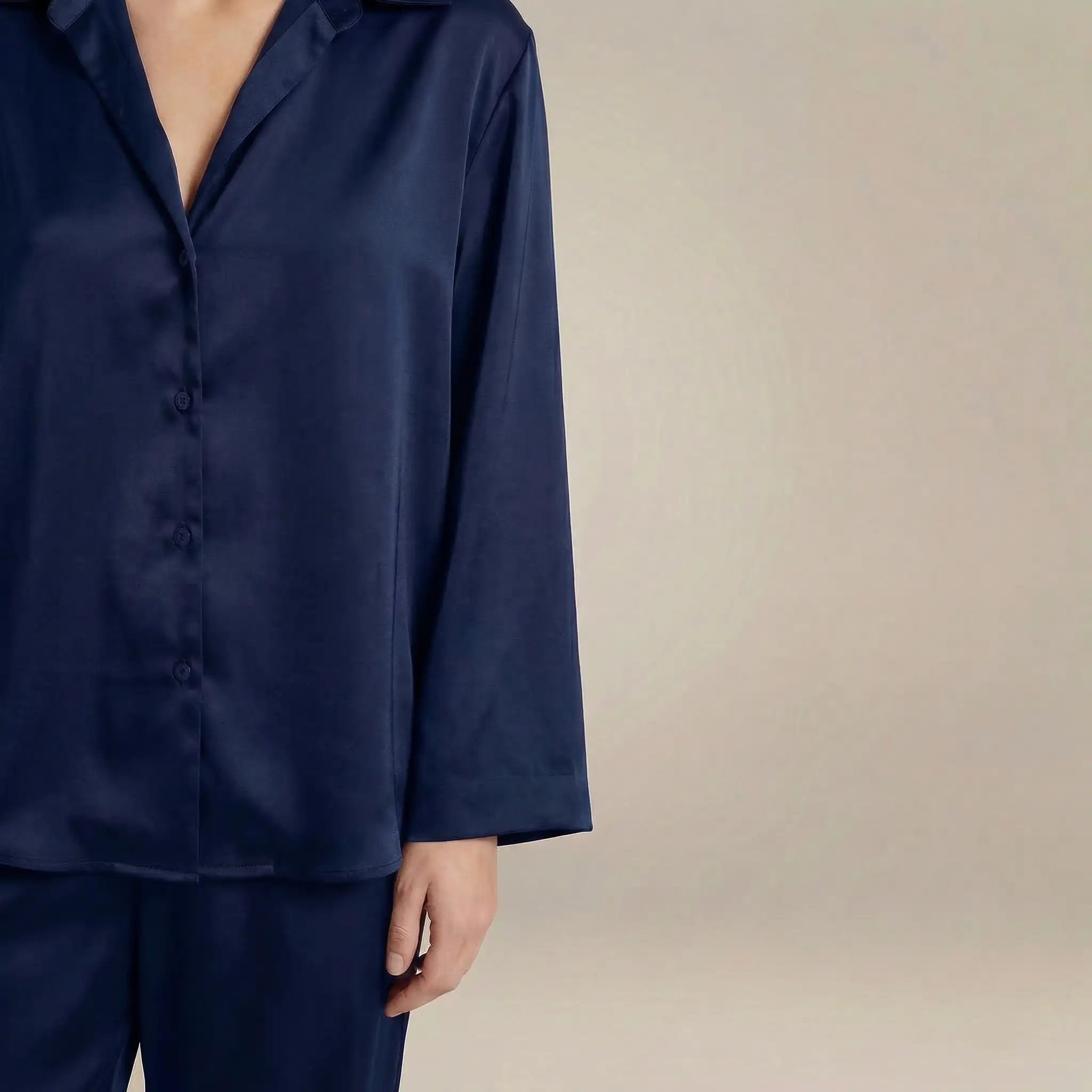 minilena Low Cut Satin Pyjama Set