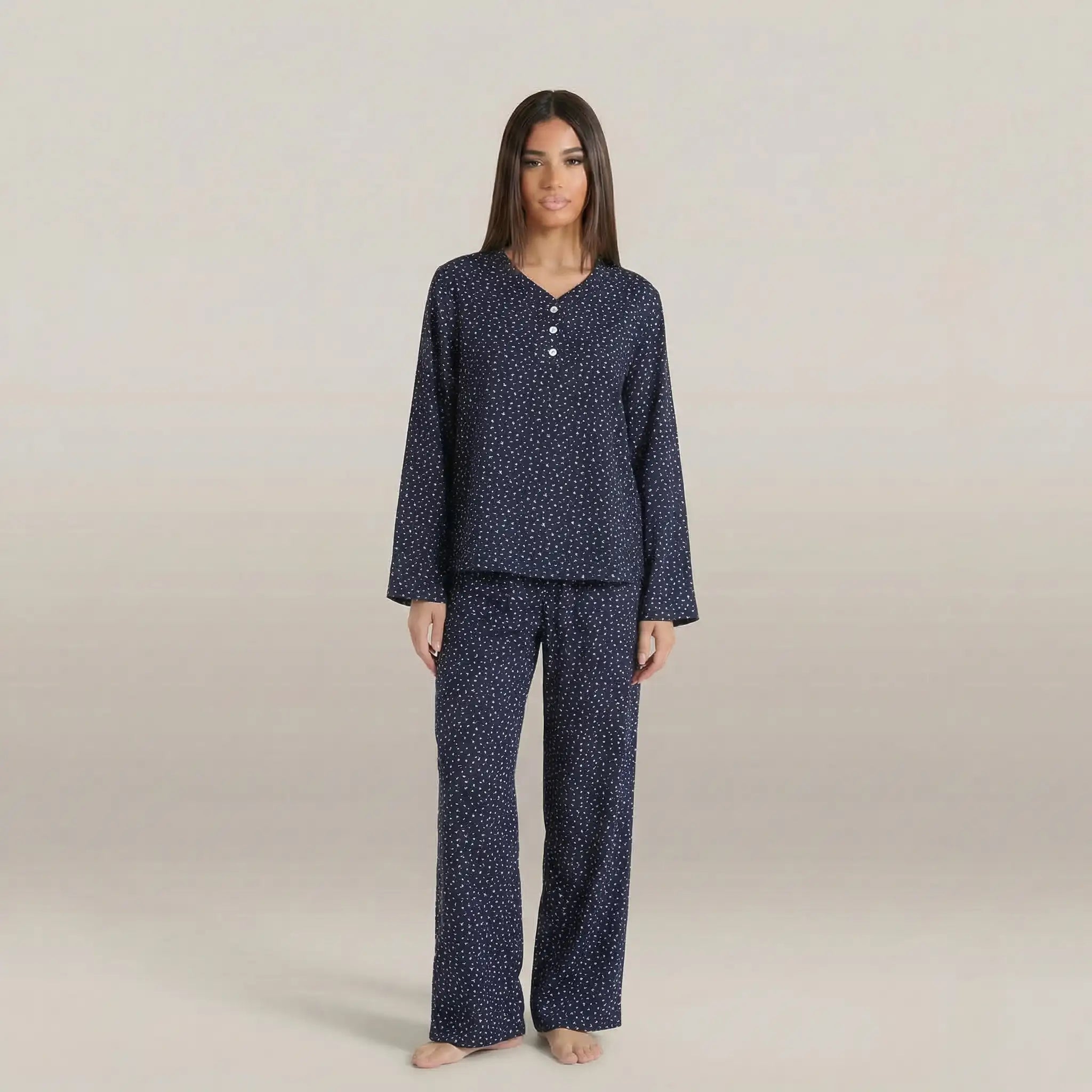 minilena Waffle Dot Pyjama Set