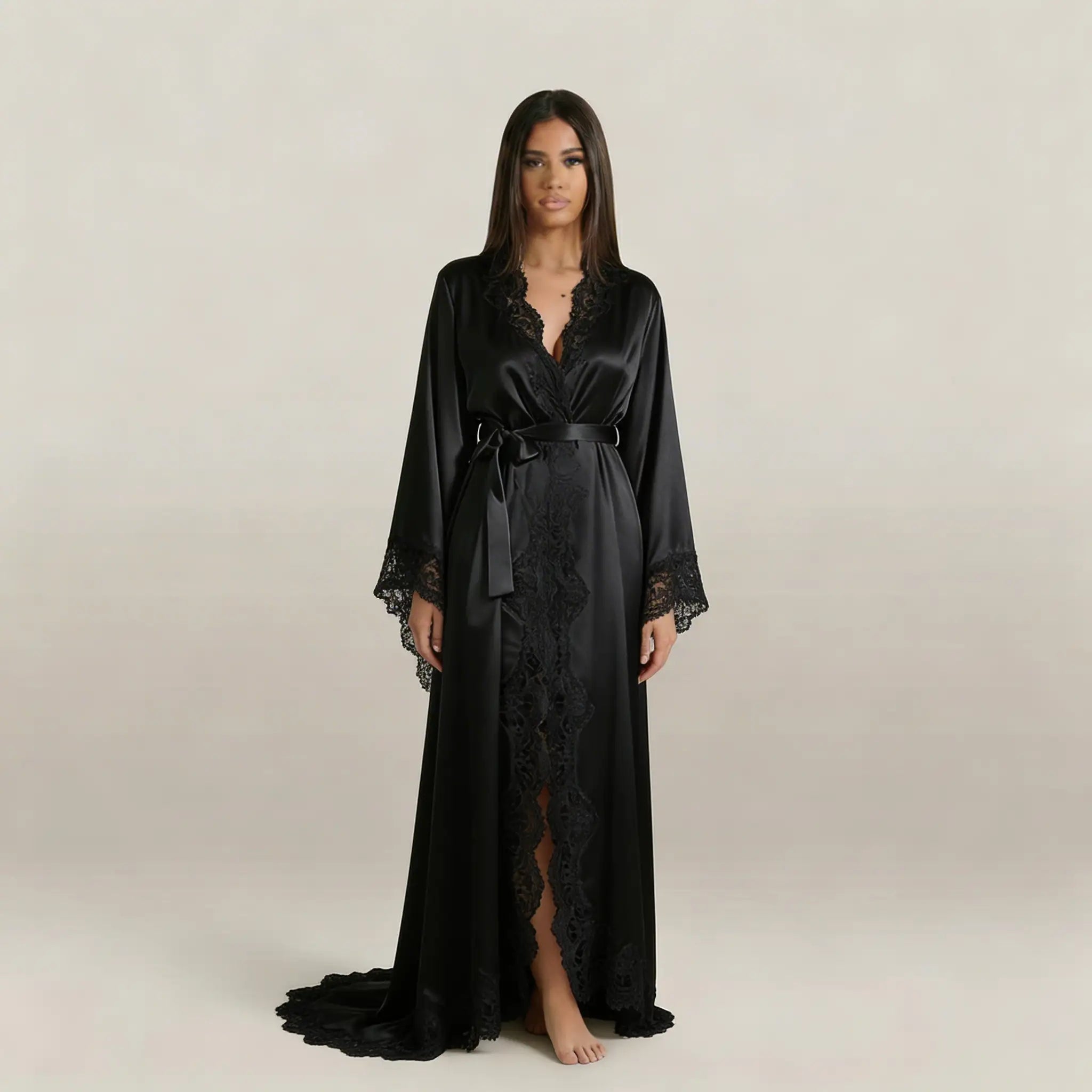 minilena Satin Long Robe