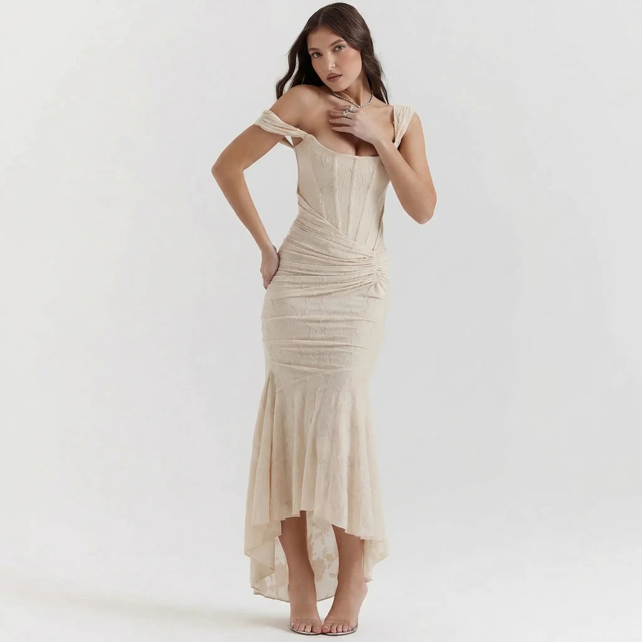 minilena Corset Waist Maxi Dress