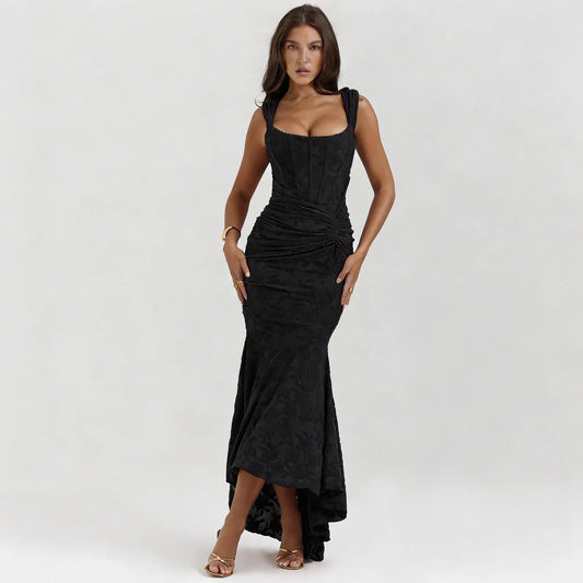 minilena Corset Waist Maxi Dress
