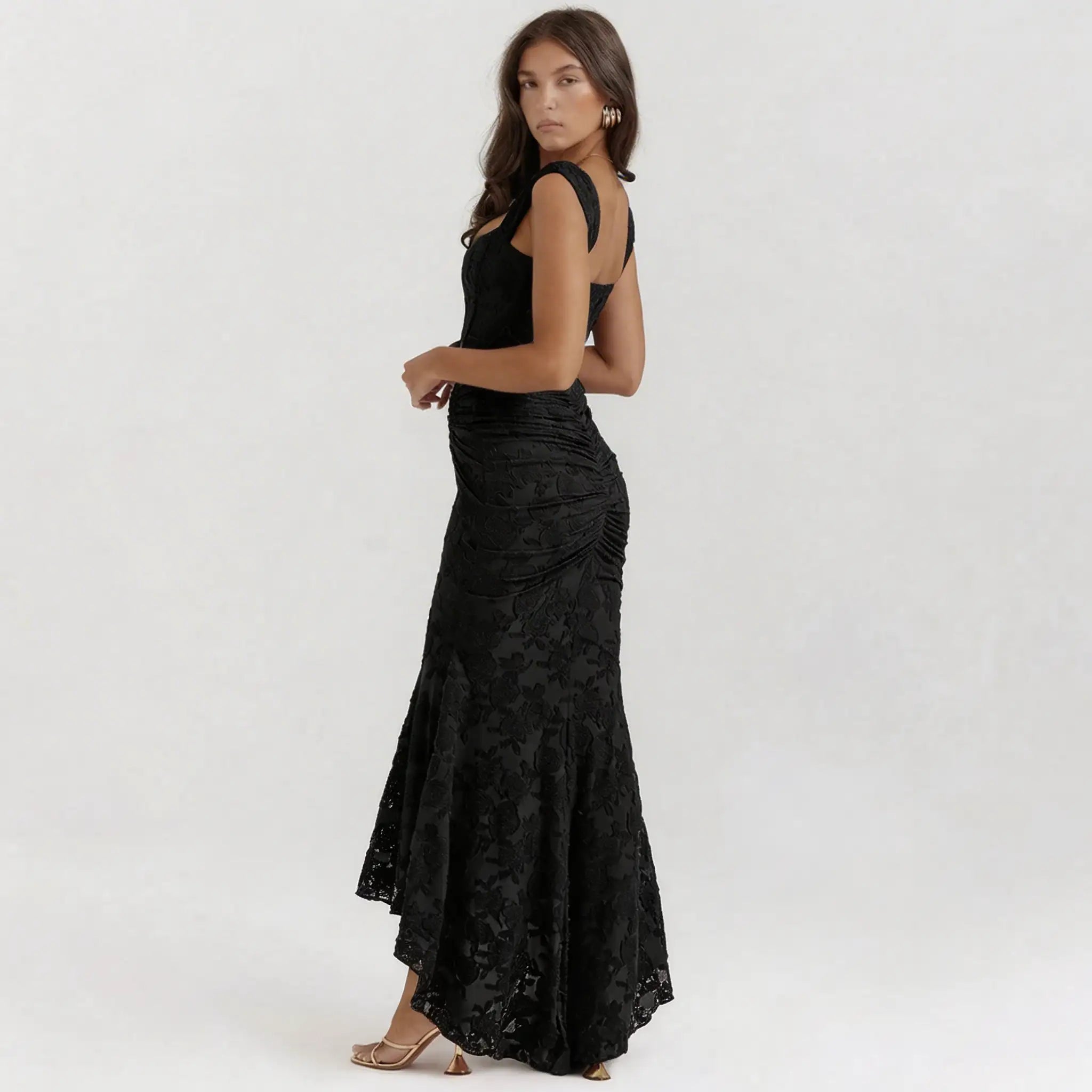 minilena Corset Waist Maxi Dress