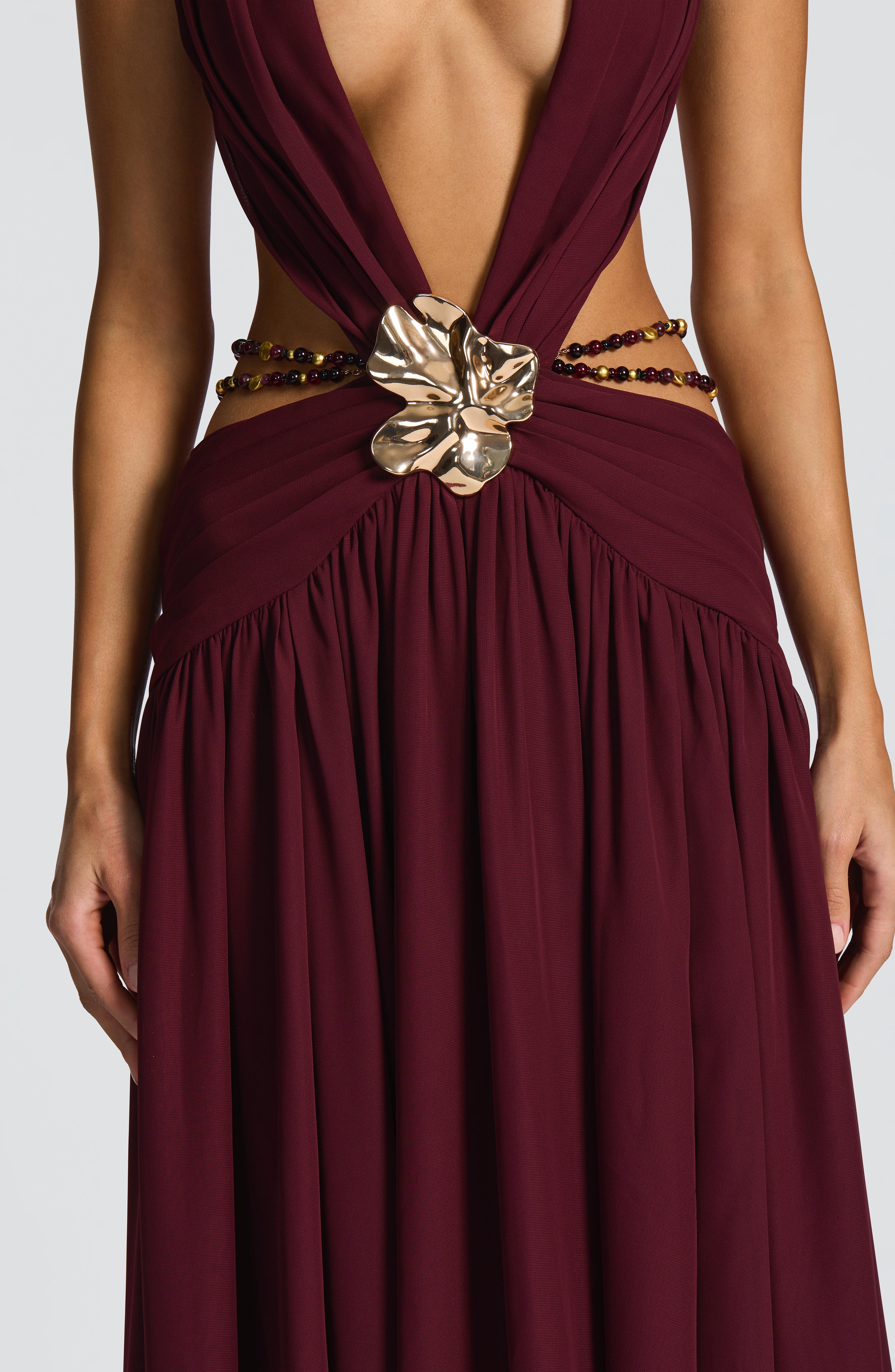 minilena Indianna Maxi Dress Cherry Lacquer