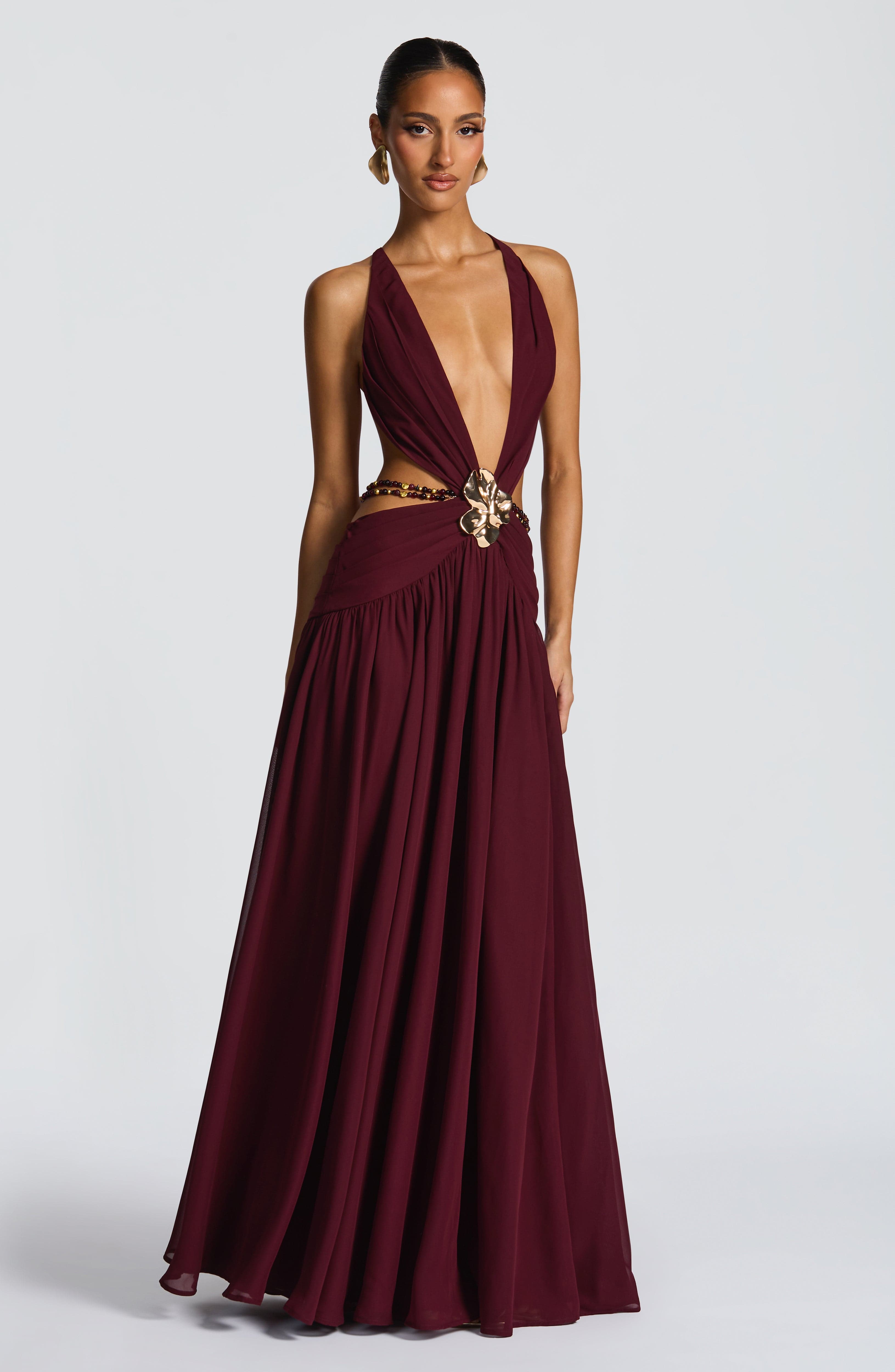 minilena Indianna Maxi Dress Cherry Lacquer