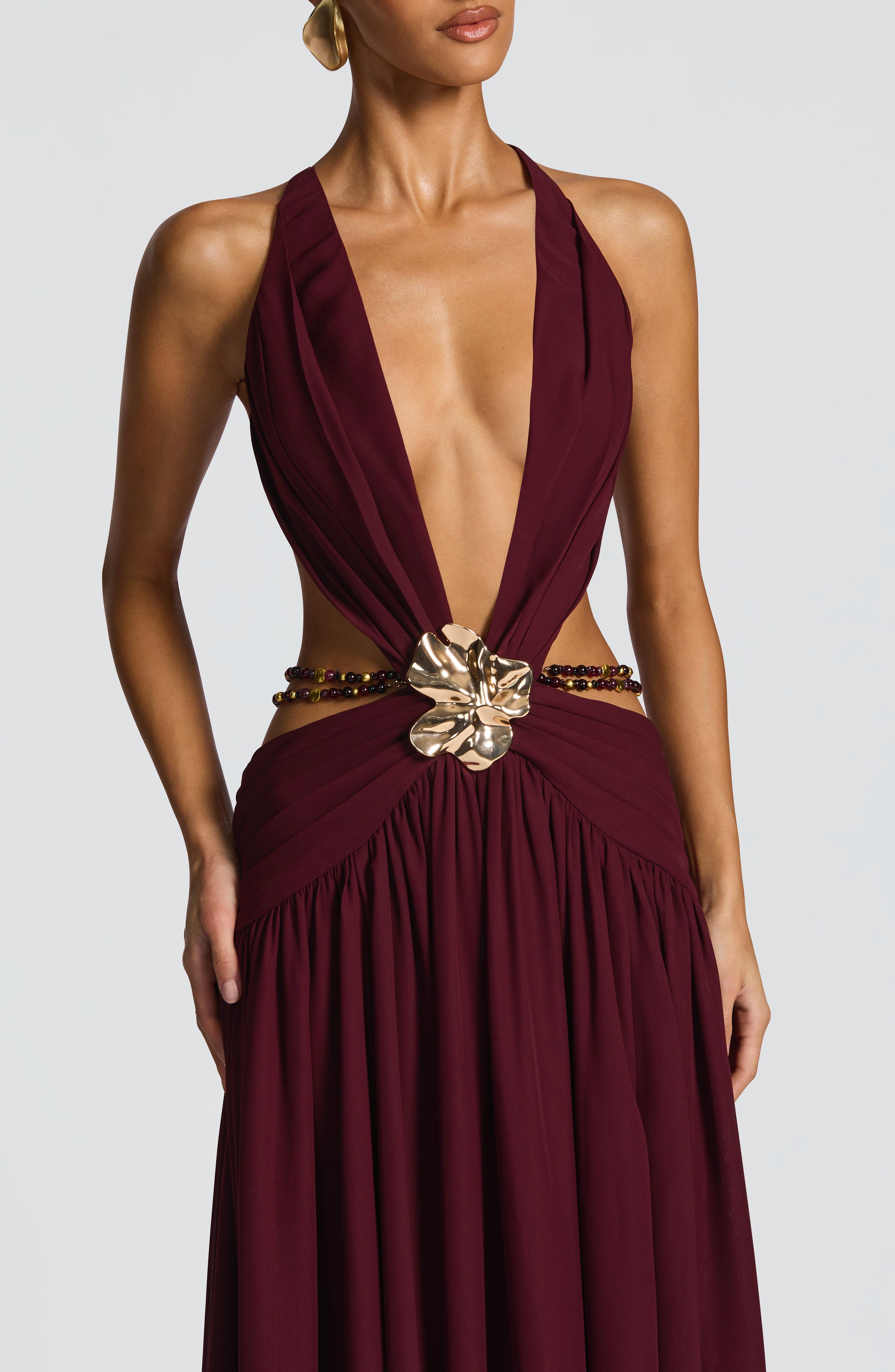minilena Indianna Maxi Dress Cherry Lacquer