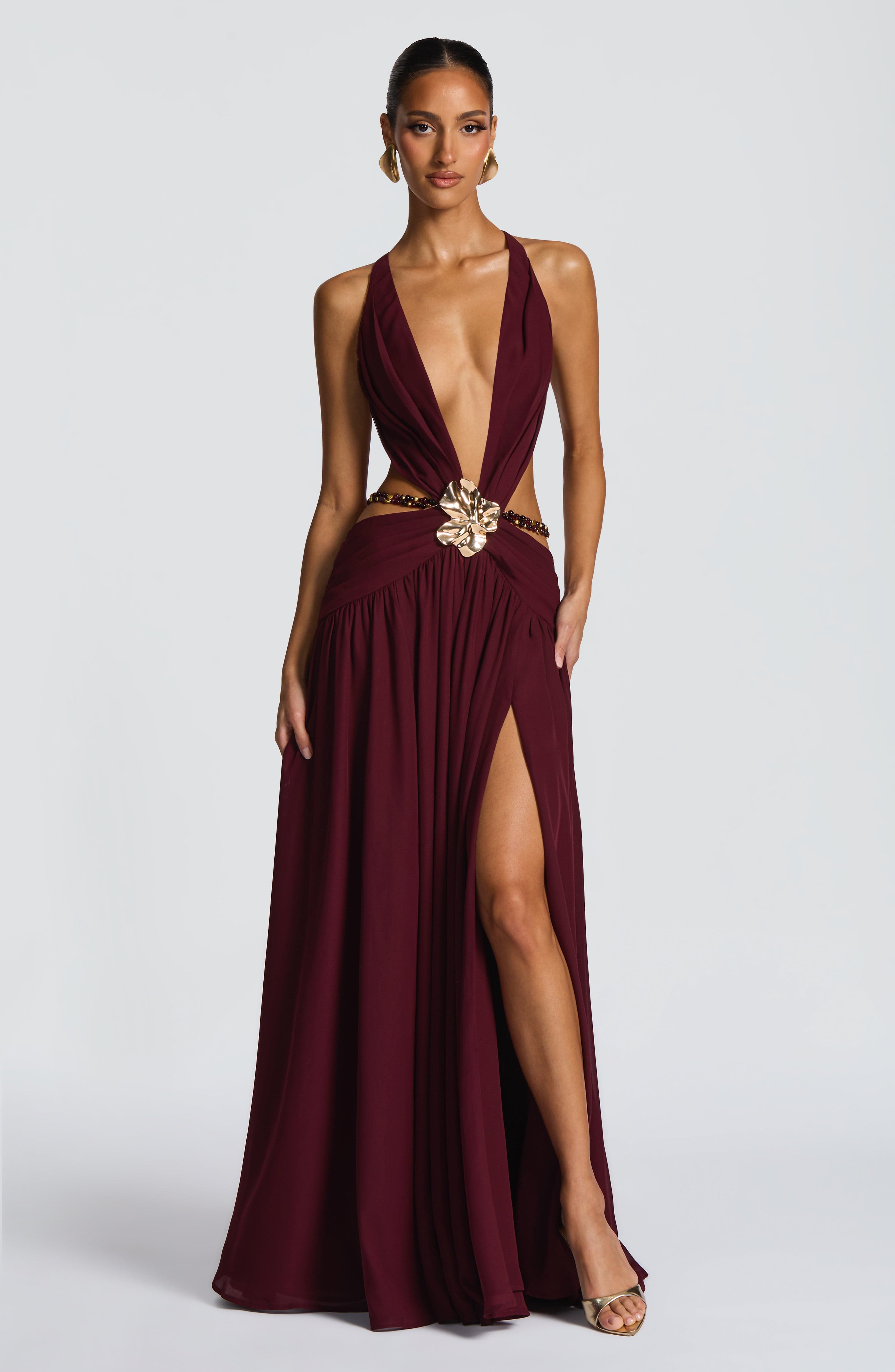 minilena Indianna Maxi Dress Cherry Lacquer