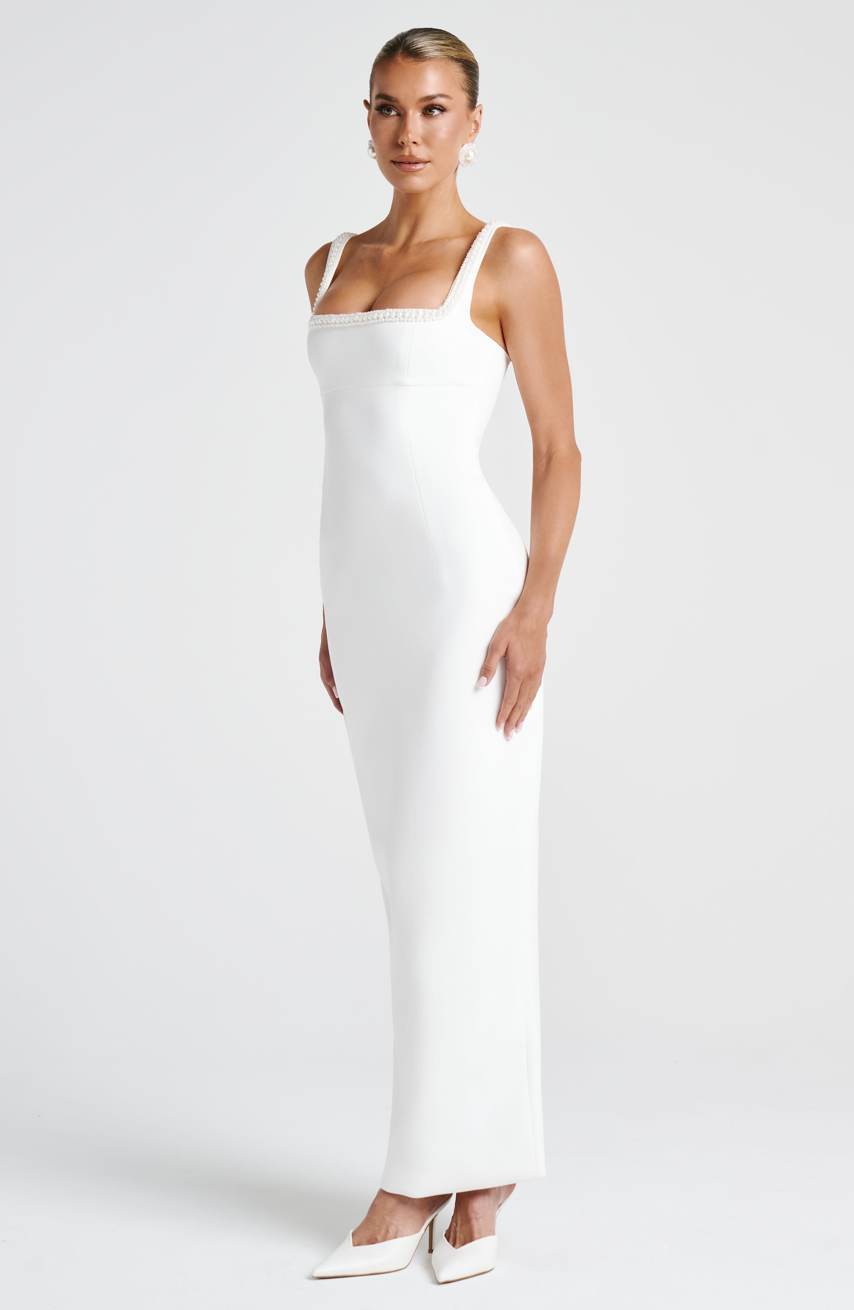 minilena Ines Midaxi Dress Ivory