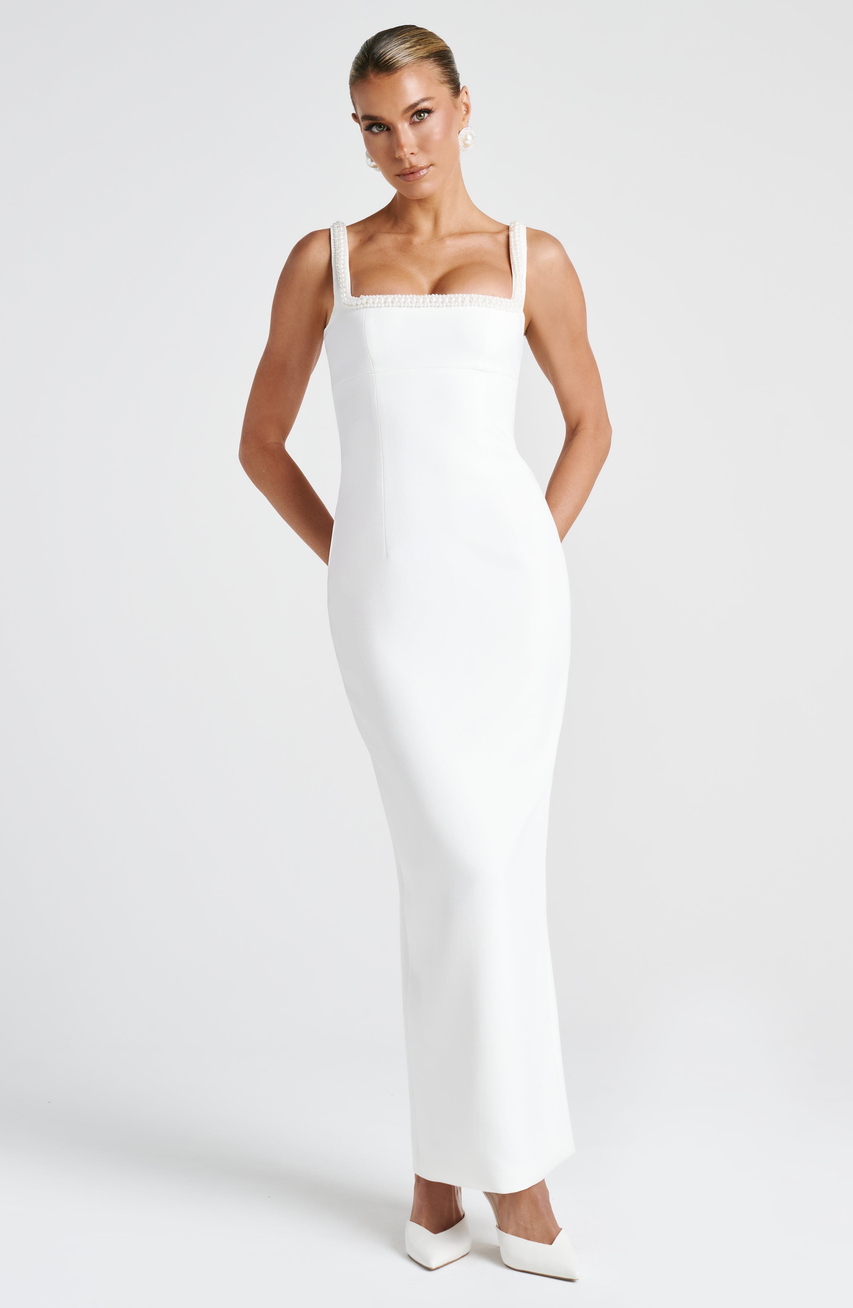 minilena Ines Midaxi Dress Ivory