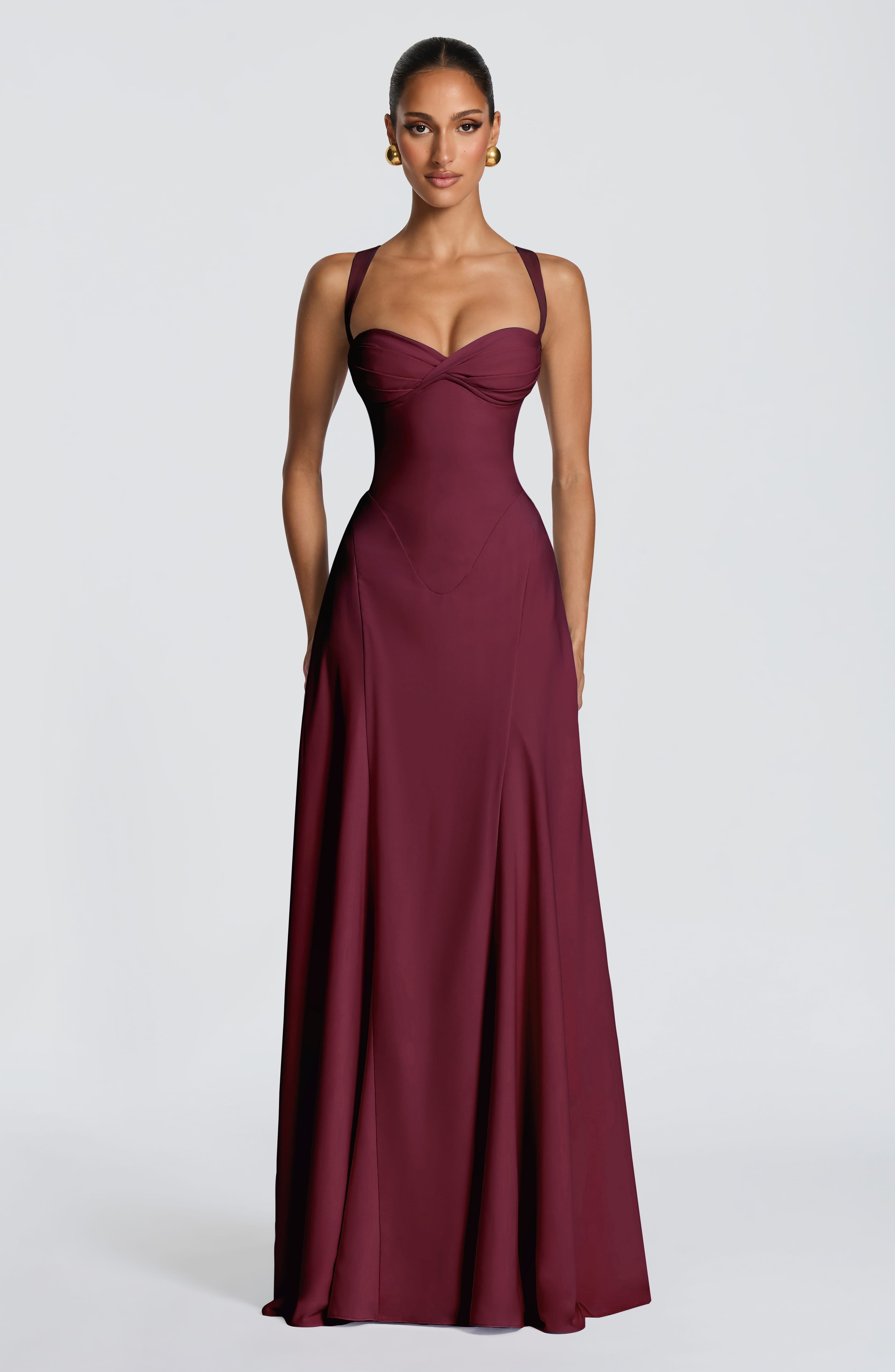 minilena Irie Maxi Dress Cherry Lacquer
