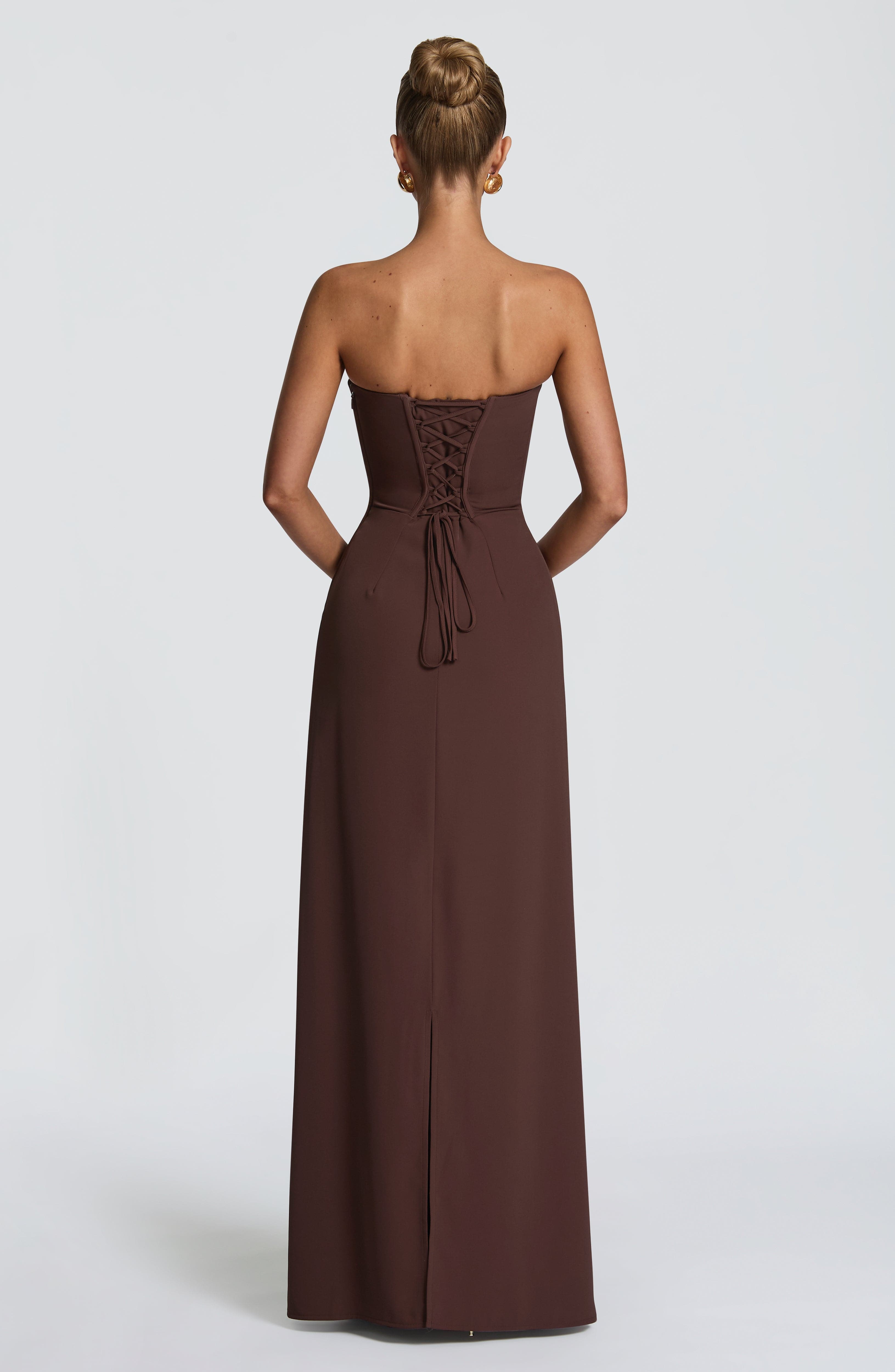 minilena Irmina Maxi Dress Plum Brown