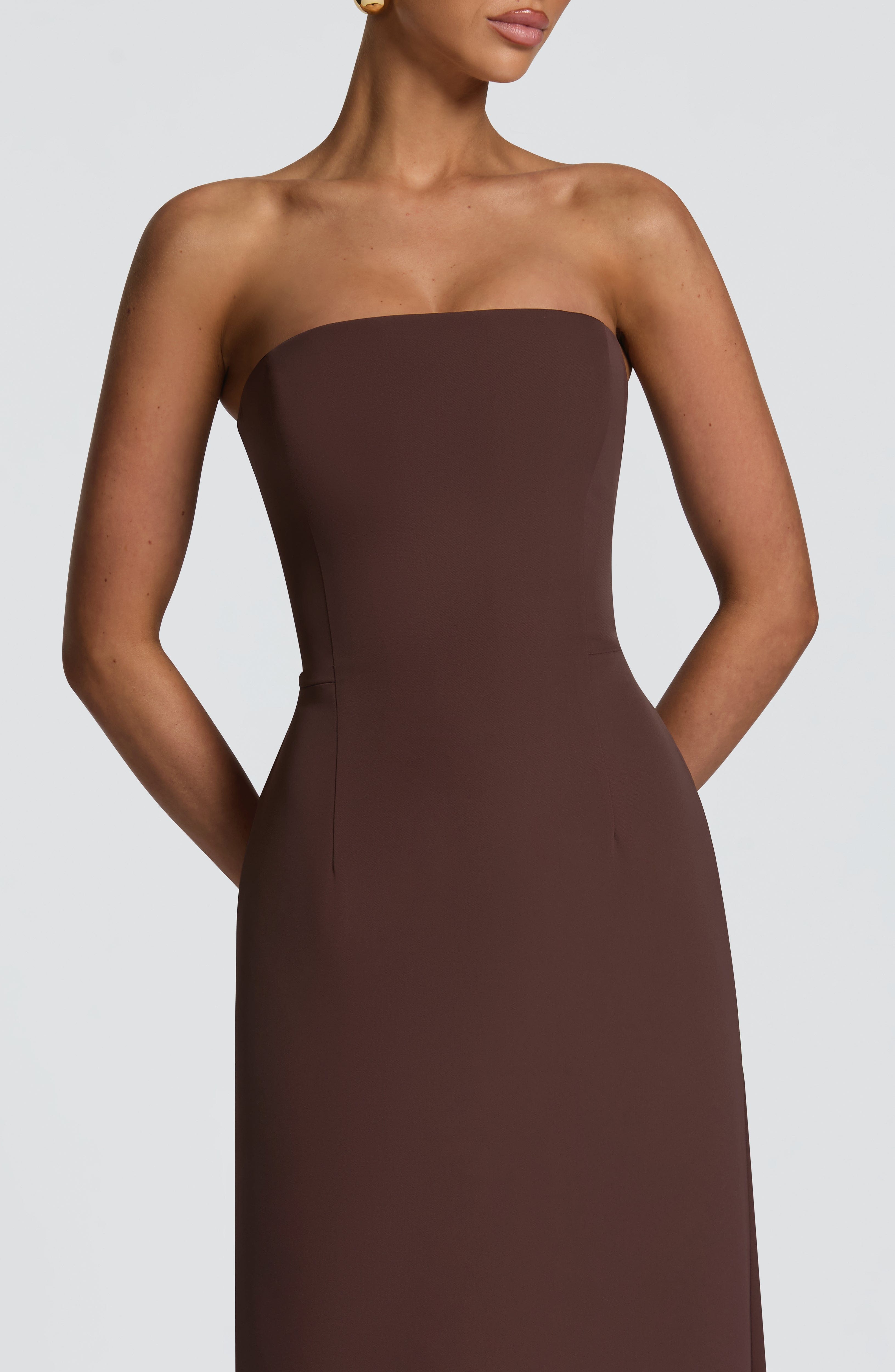 minilena Irmina Maxi Dress Plum Brown