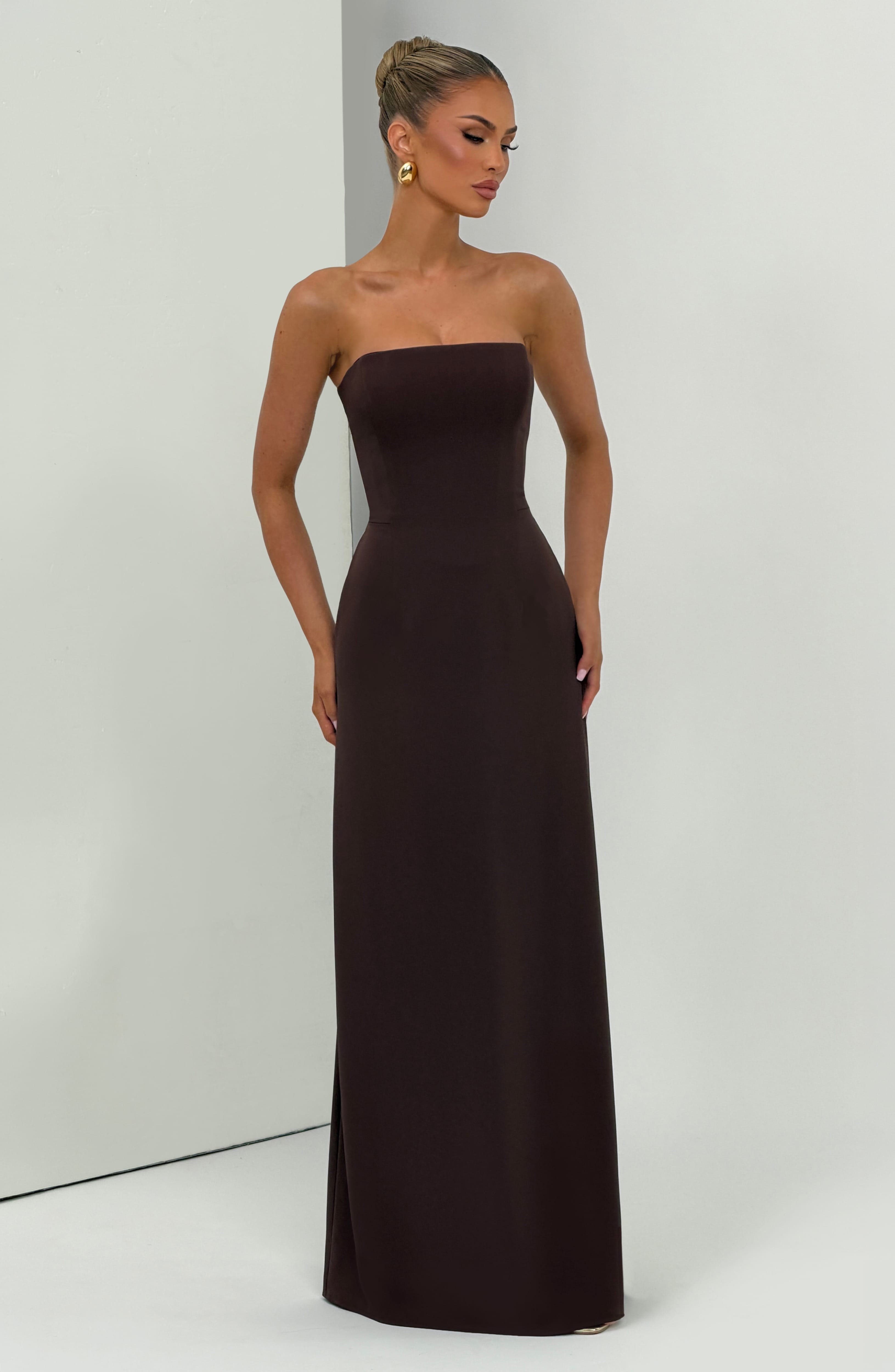minilena Irmina Maxi Dress Plum Brown