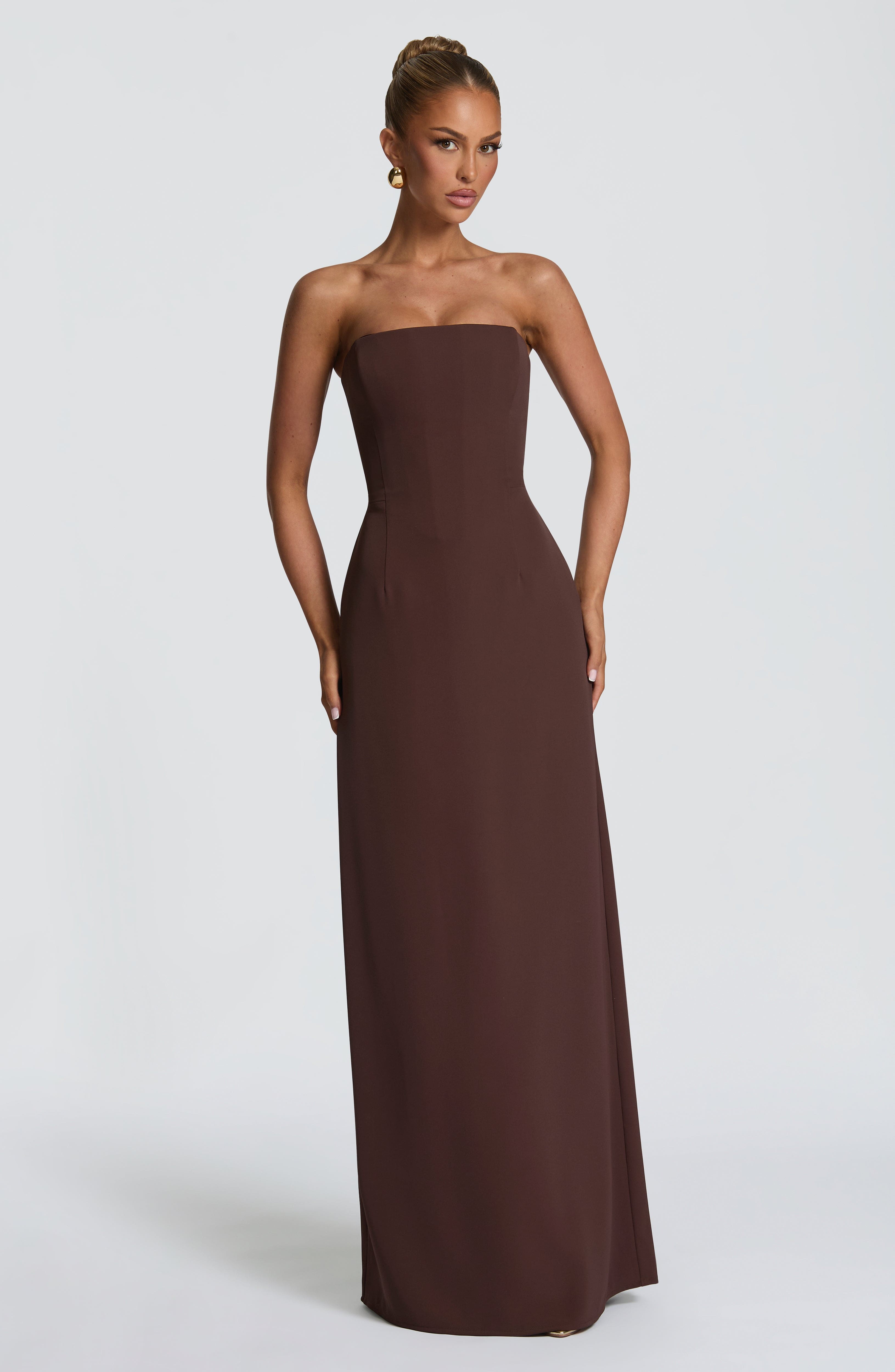 minilena Irmina Maxi Dress Plum Brown