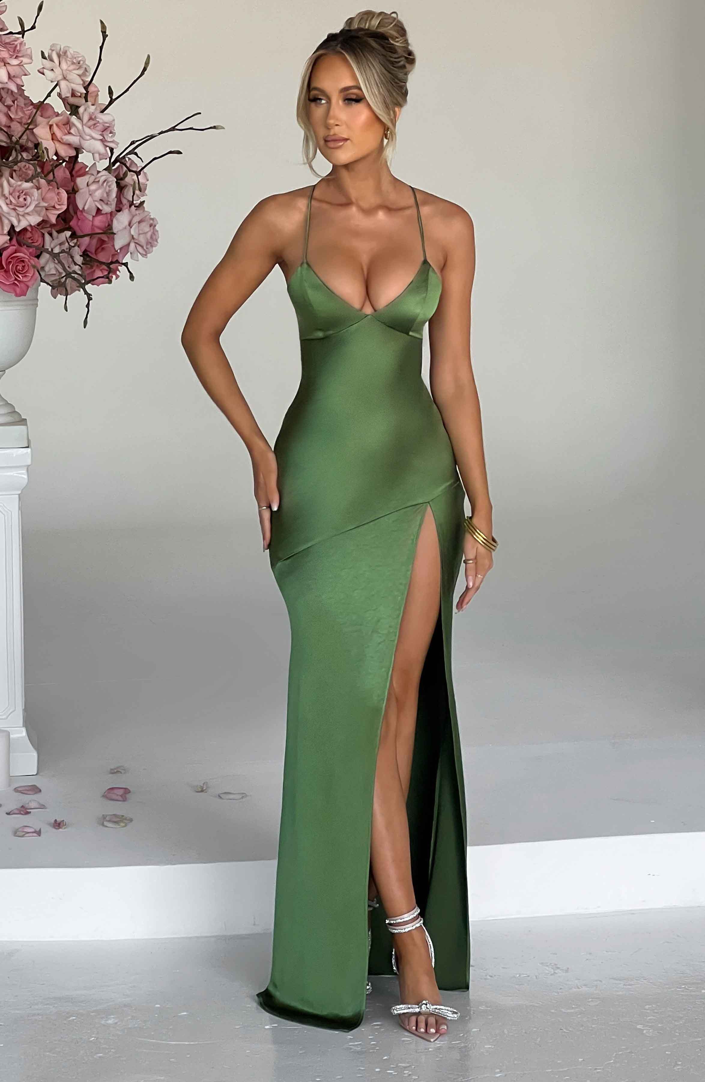 minilena Isobel Maxi Dress Emerald
