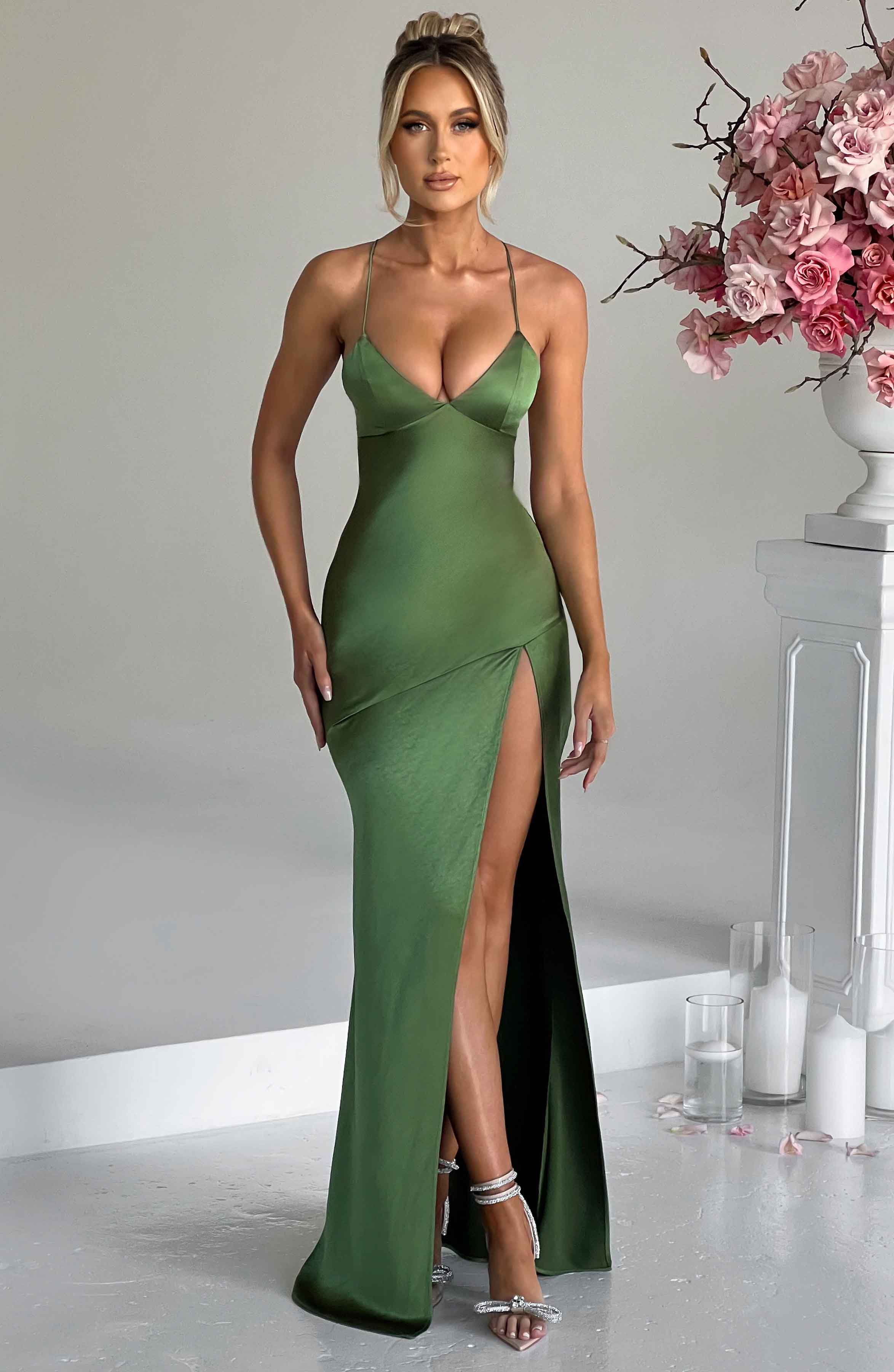 minilena Isobel Maxi Dress Emerald